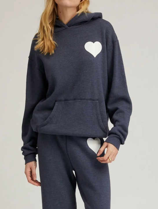 Heart Hoodie - Navy