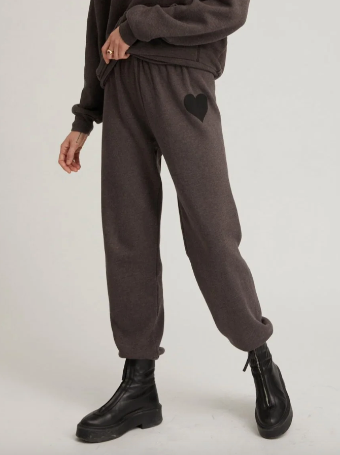 Heart Sweatpants - Charcoal