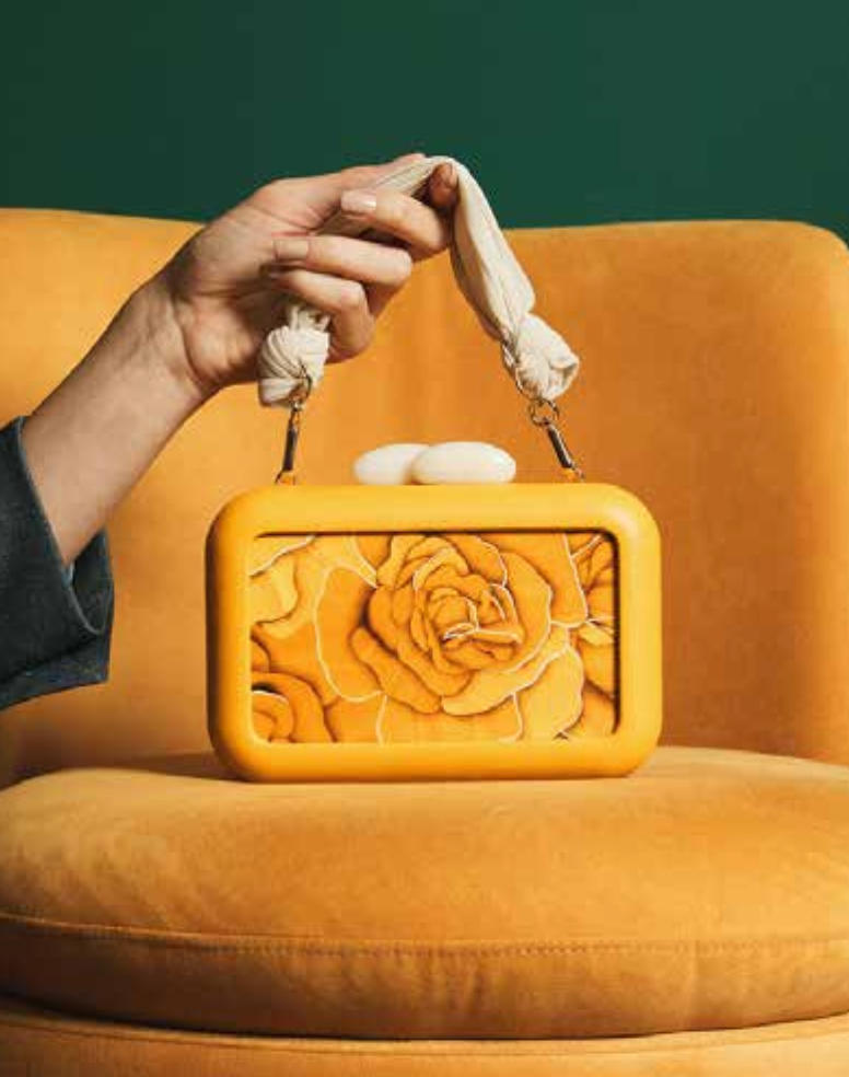 Folhata Yellow Rose Clutch