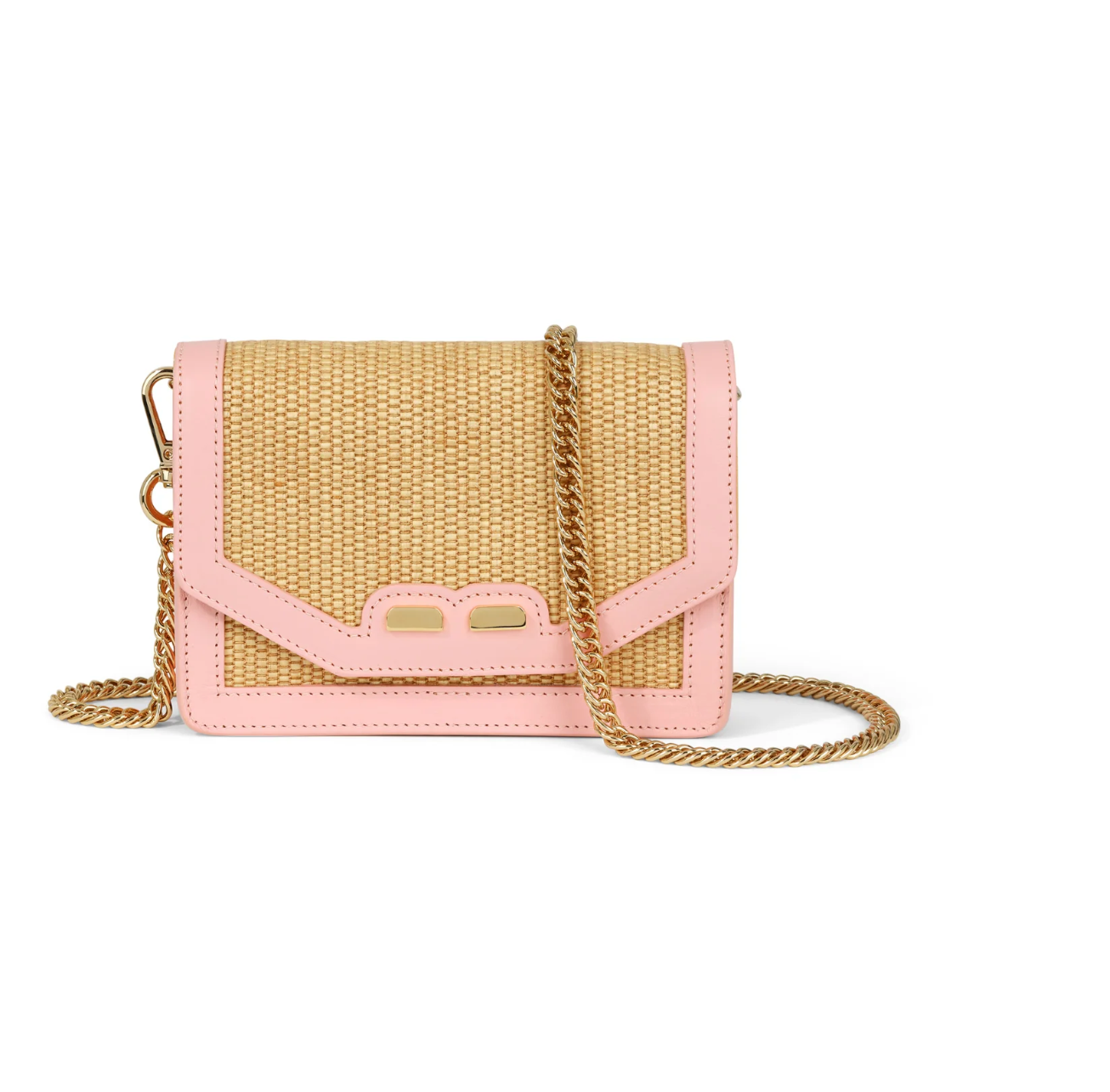 Samuel Stadium Bag - Raffia and Blush