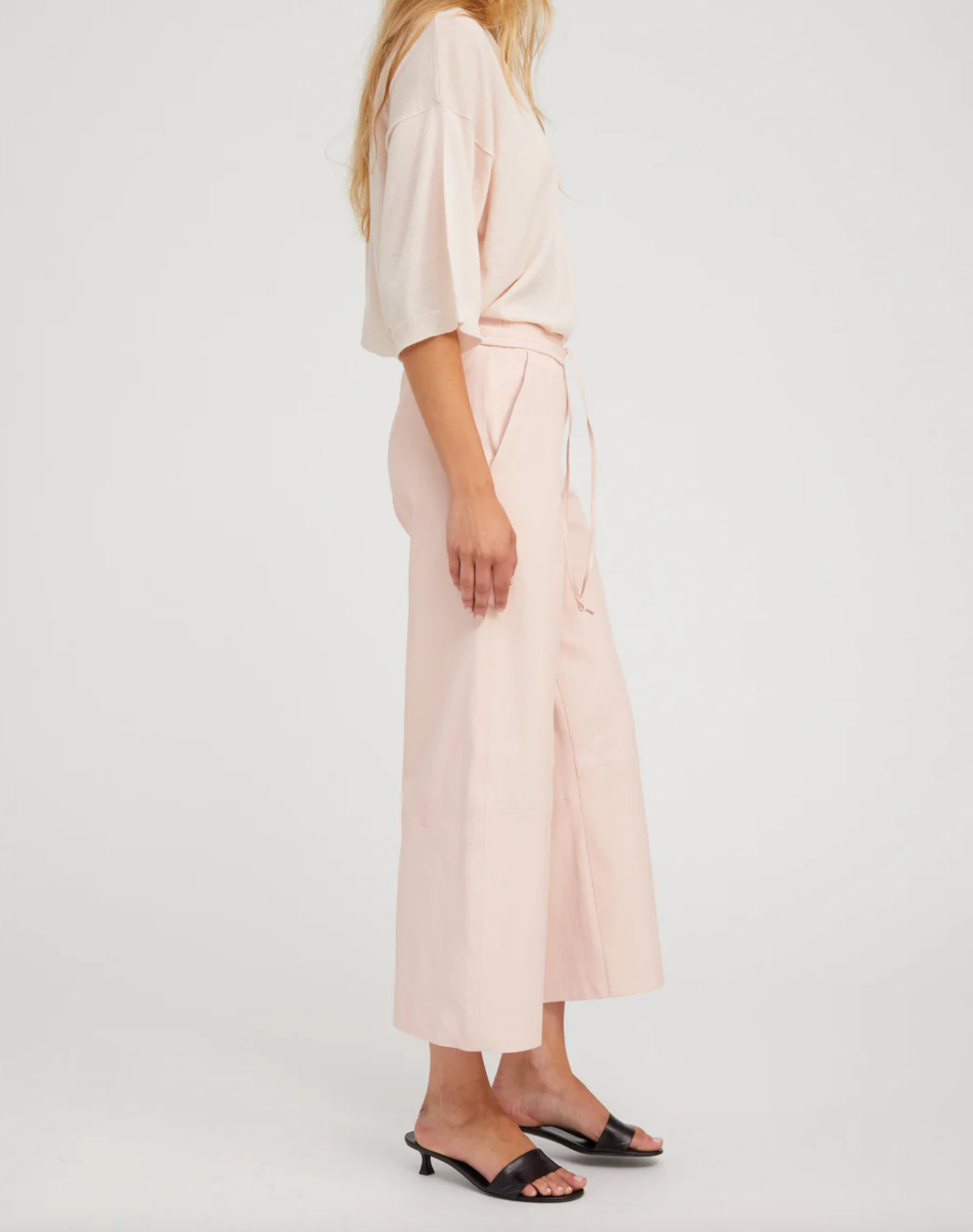 Cropped Baggy Pants - Ballet