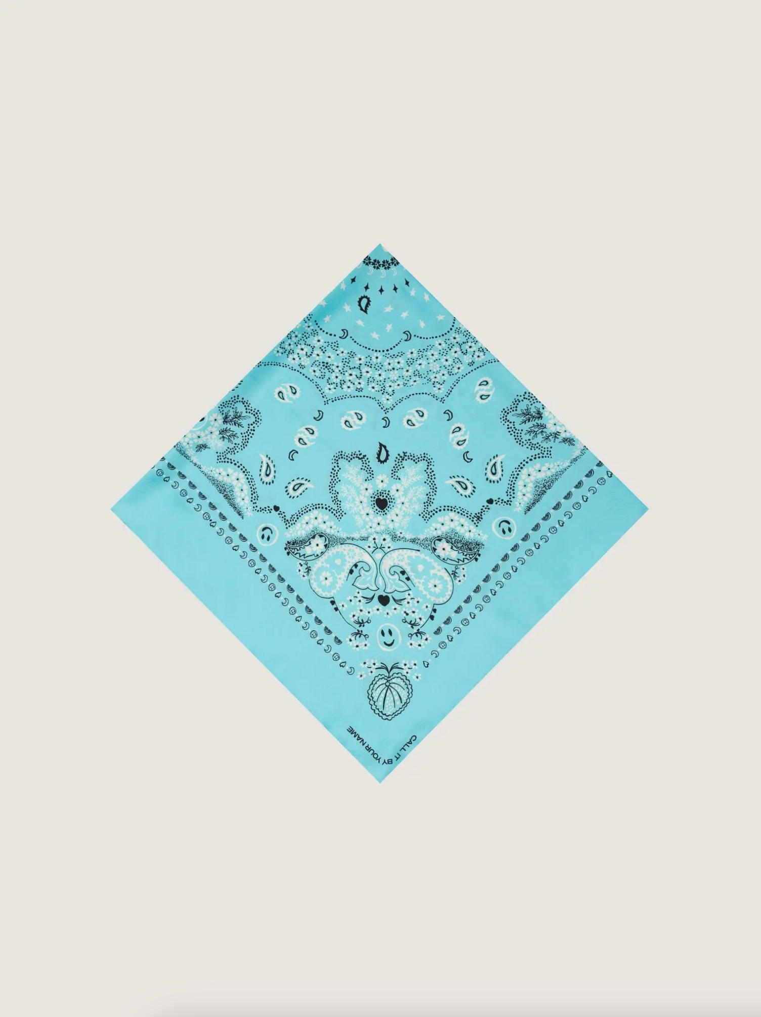 Large Silk Bandana - Turquoise