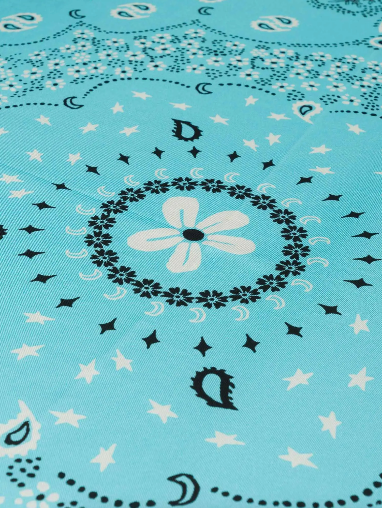 Large Silk Bandana - Turquoise