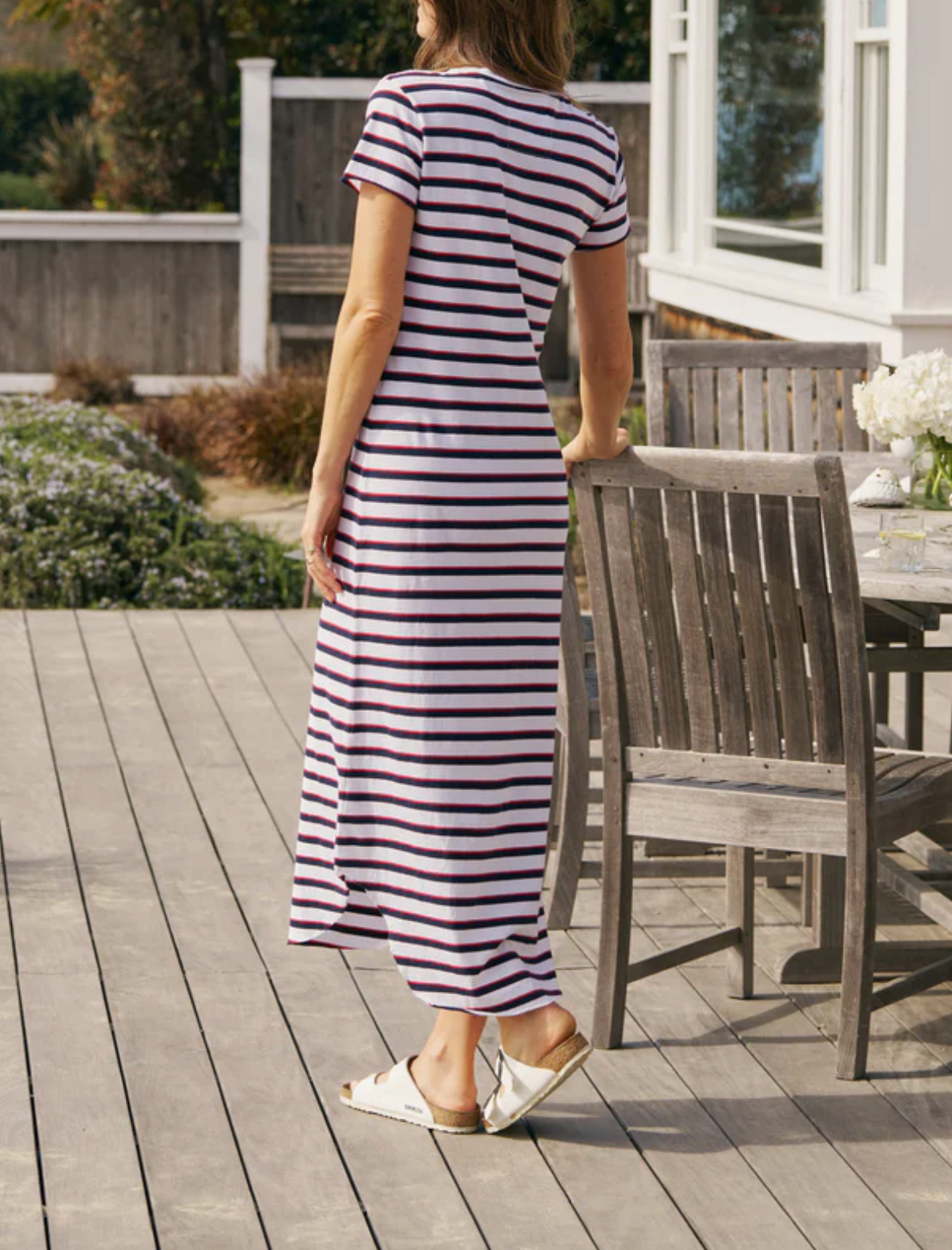 Harper Perfect Tee Dress - Red, Navy, White