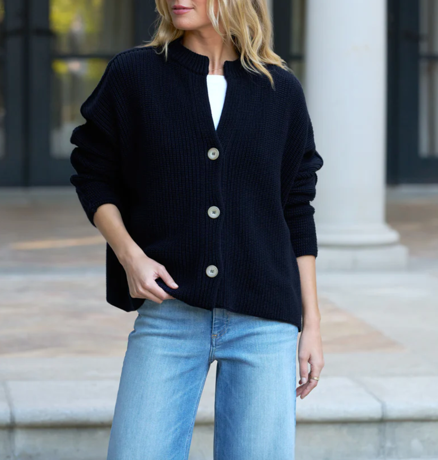 Montecito Cardigan - Marine