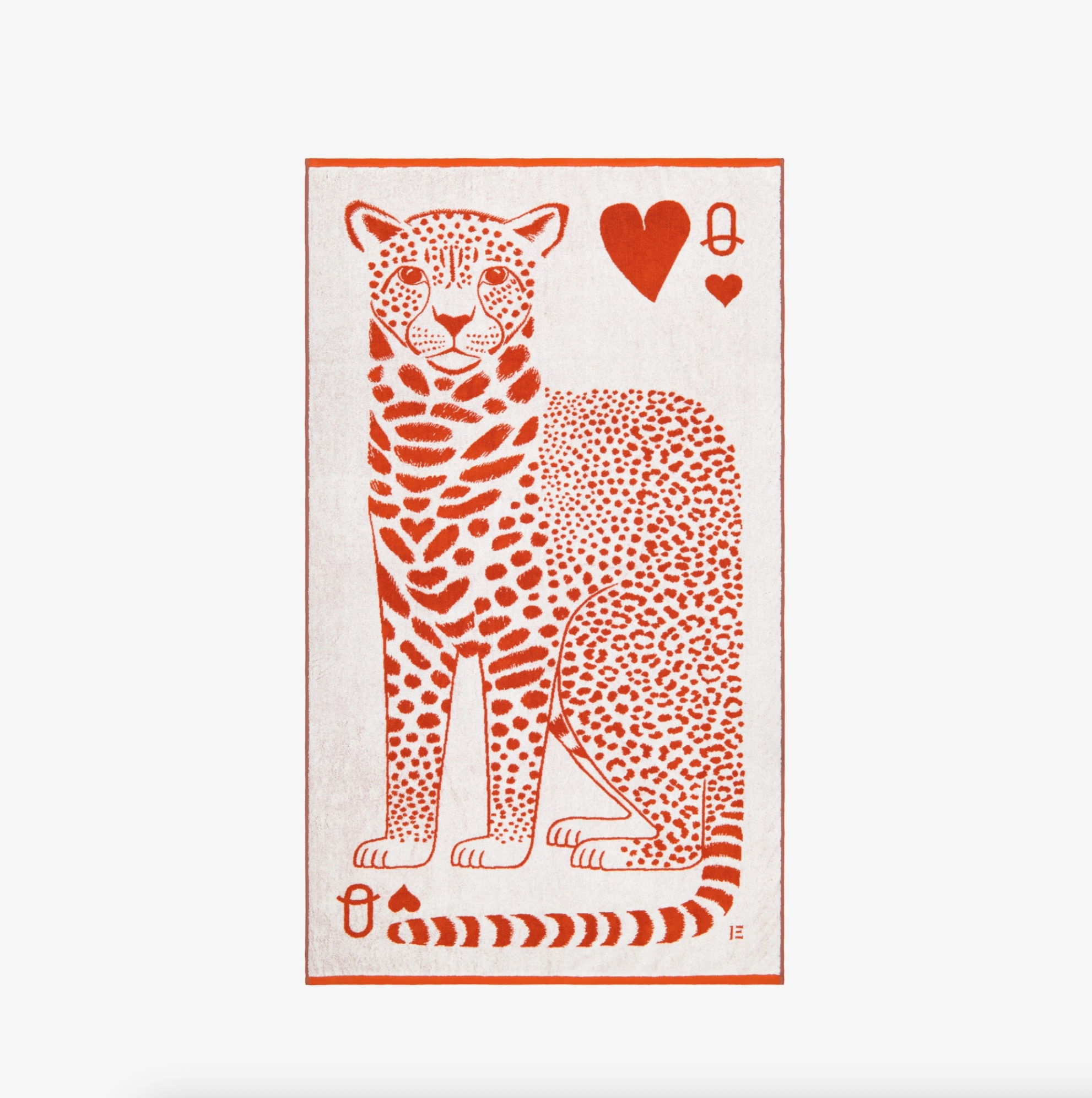 Beach Towel Queen of Hearts - Red