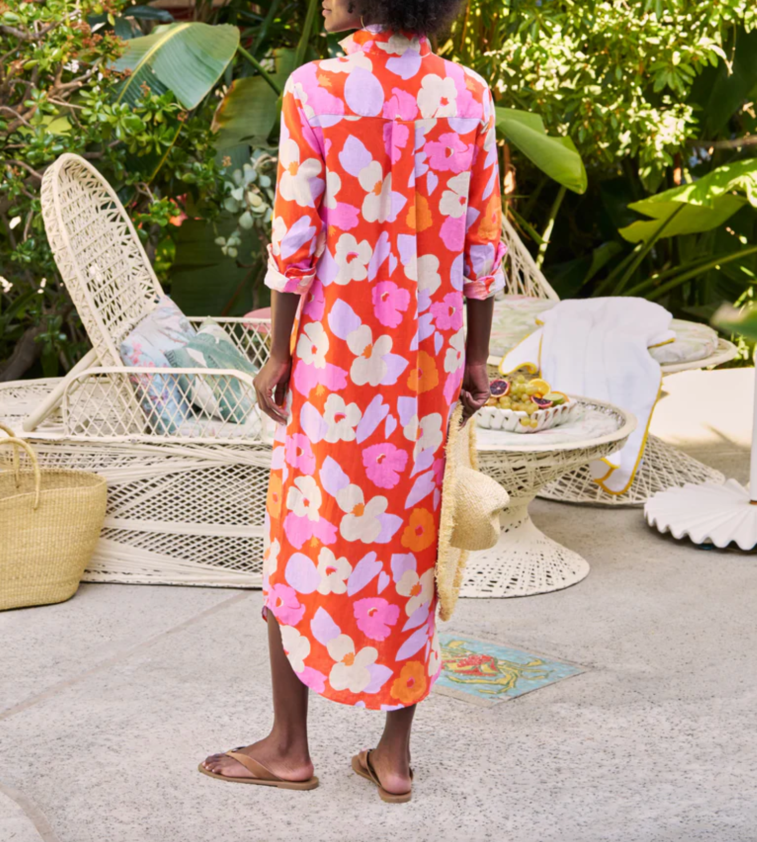 Rory - Large Floral, Pink, Orange