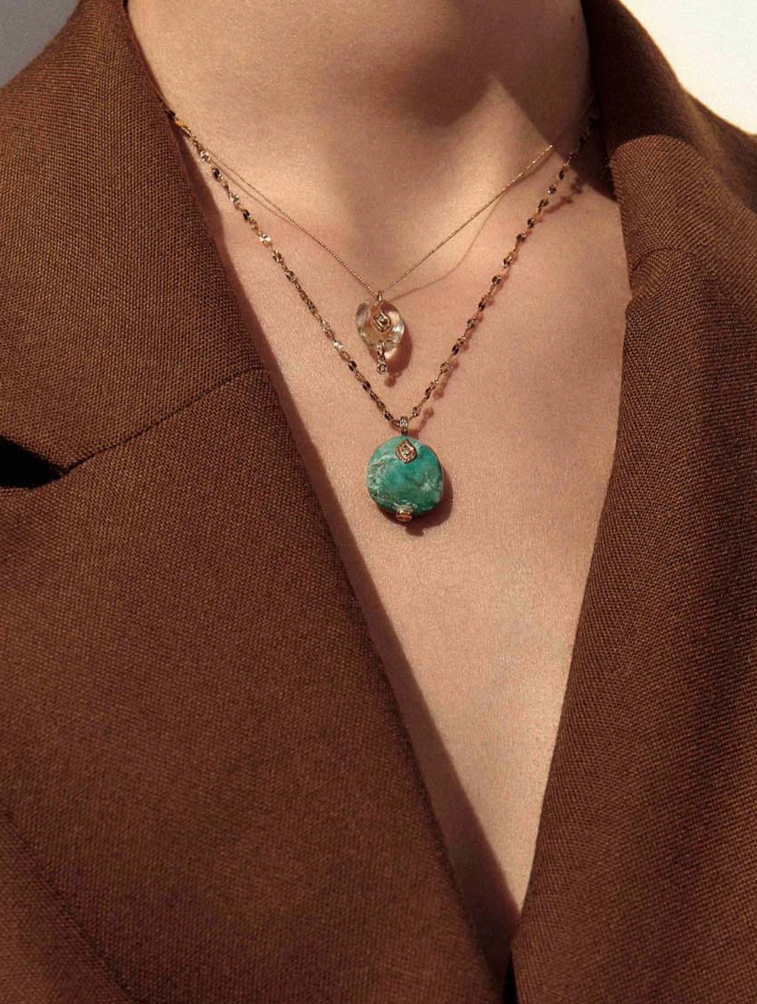 Souad Necklace - green amethyst