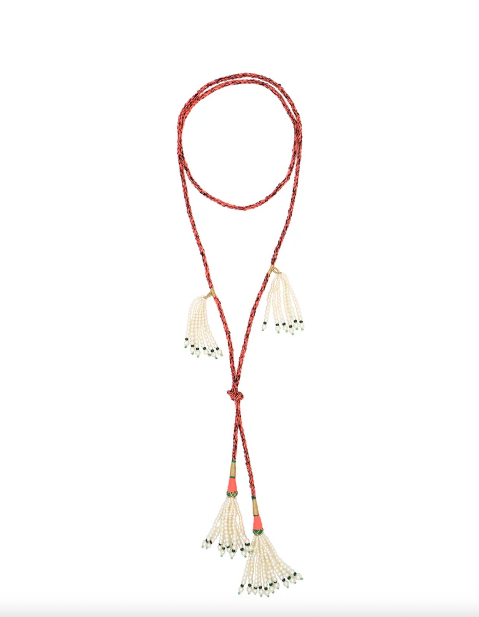 Double Tie Necklace - Rouge