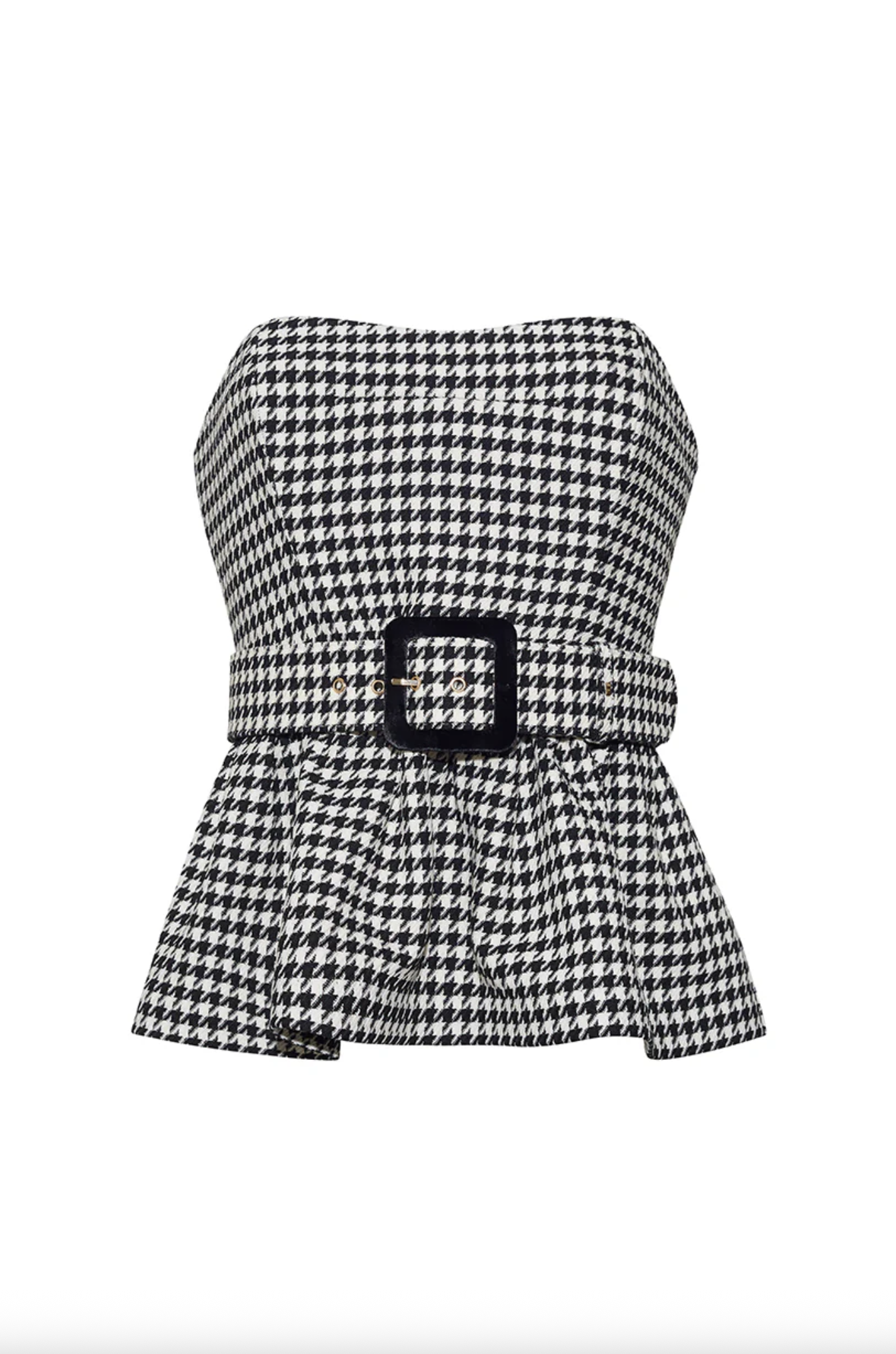Tilda Top - Houndstooth Black White