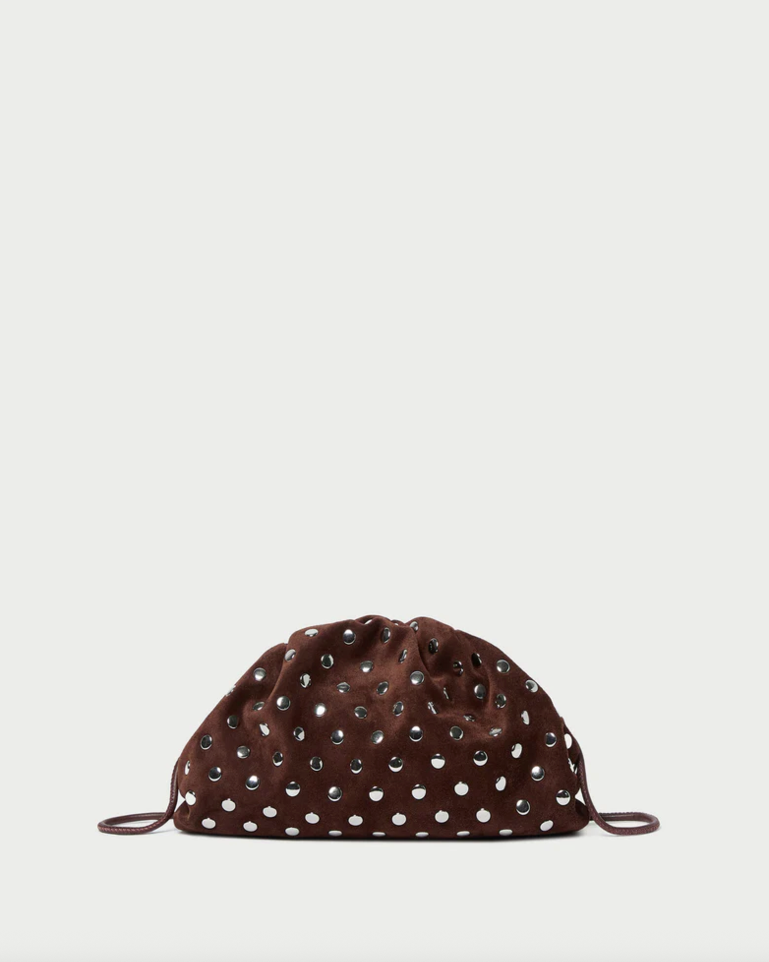 Bailey Pleated Clutch - Espresso/Silver