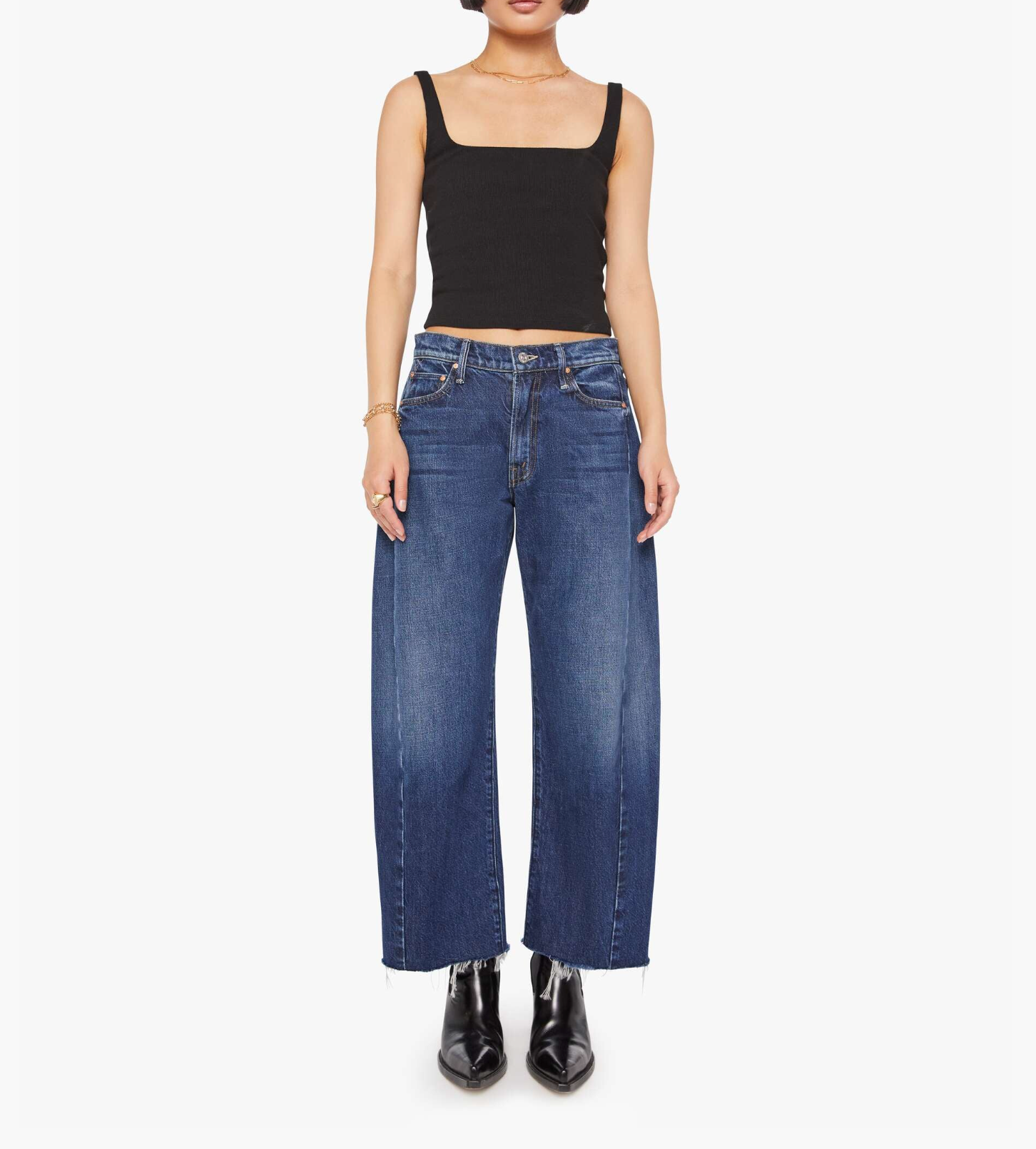 Lil Mid Rise Full Pipe Flood Fray - Unplugged