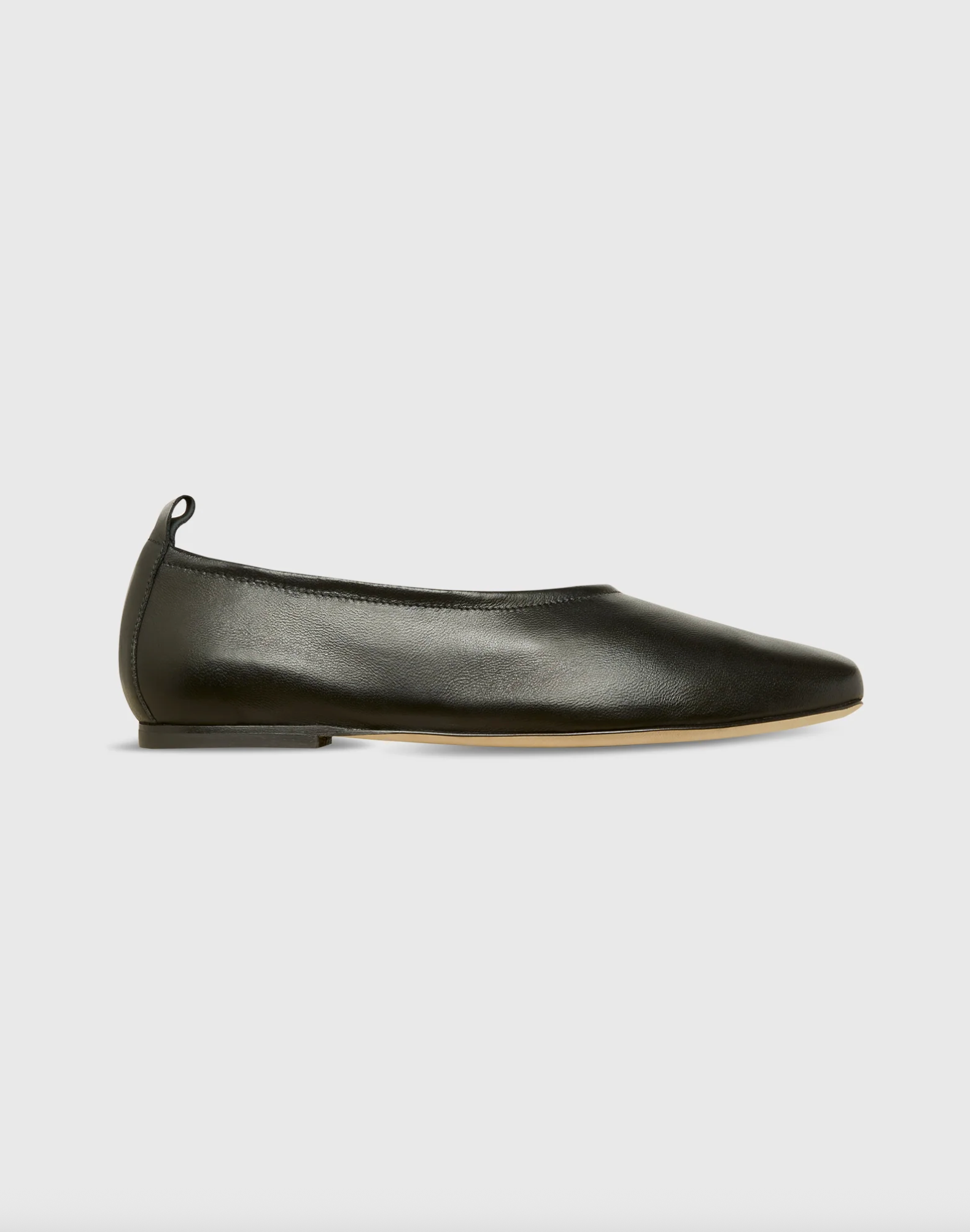 Belle Flat - Black Leather