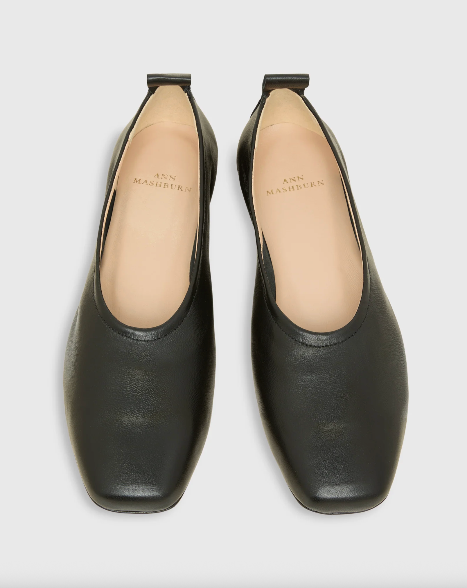 Belle Flat - Black Leather