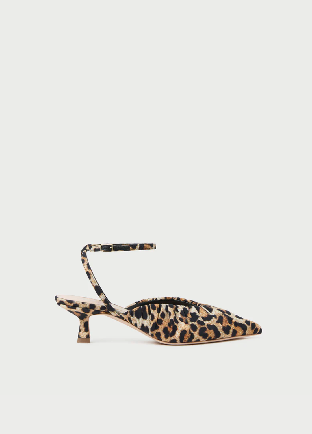 Rio Smocked Kitten Heel - Leopard