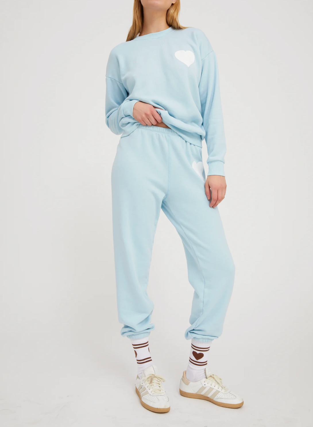 Heart Sweatshirt - Baby Blue