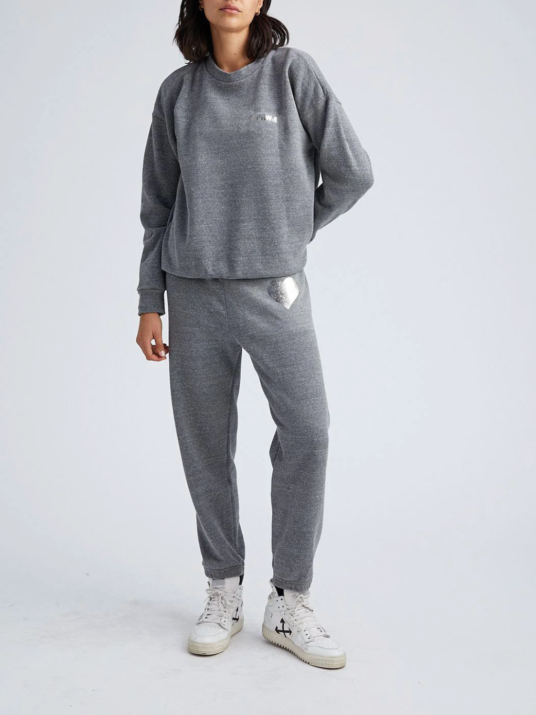 Heart Sweatpants - Dark Heather Grey