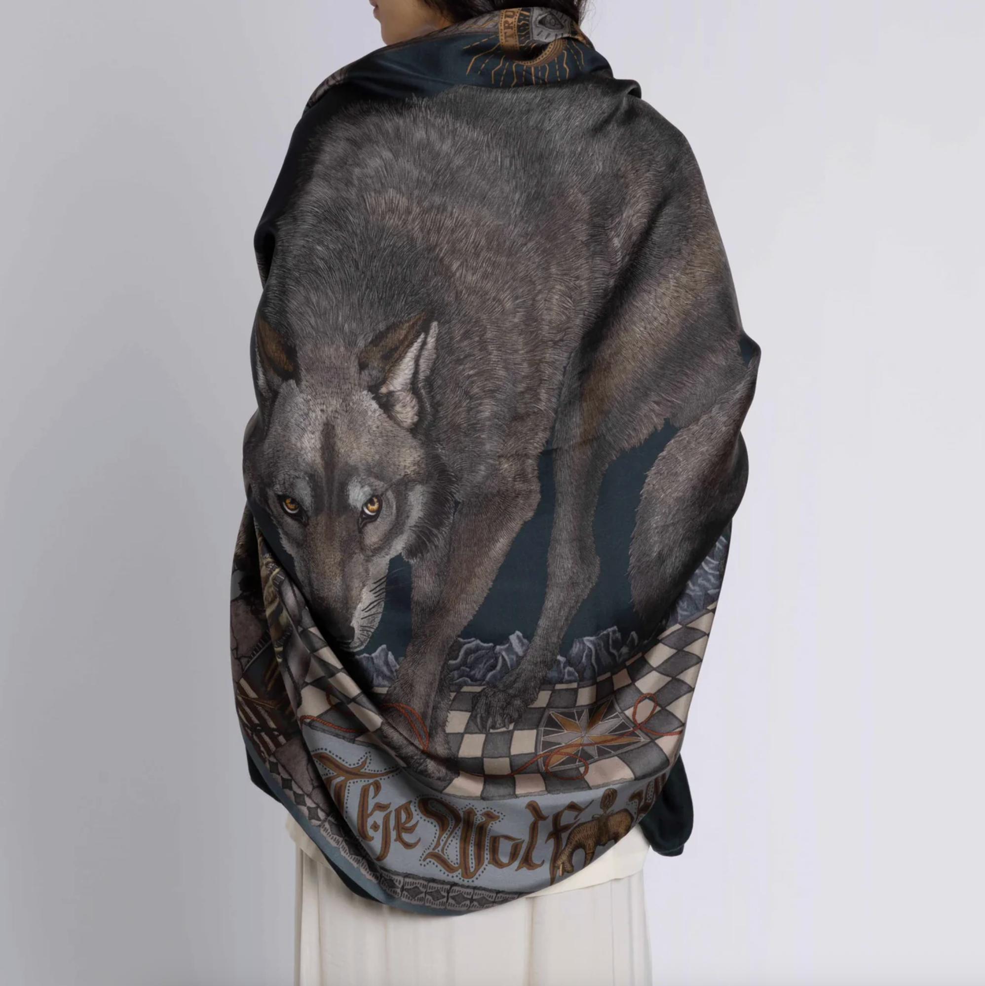 Cashmere Stole-The Wolf You Feed-Gunmetal/Gloaming