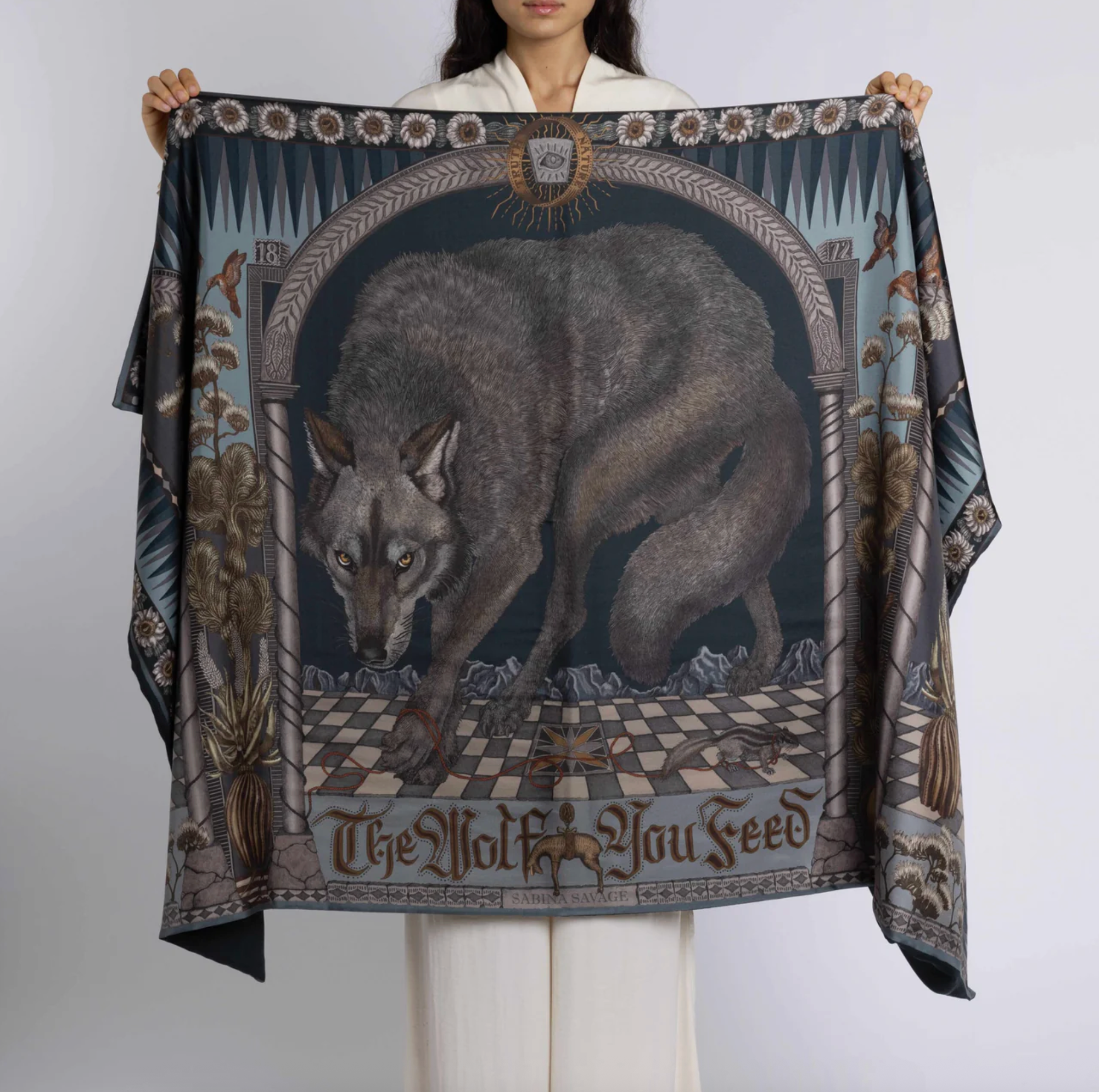 Cashmere Stole-The Wolf You Feed-Gunmetal/Gloaming