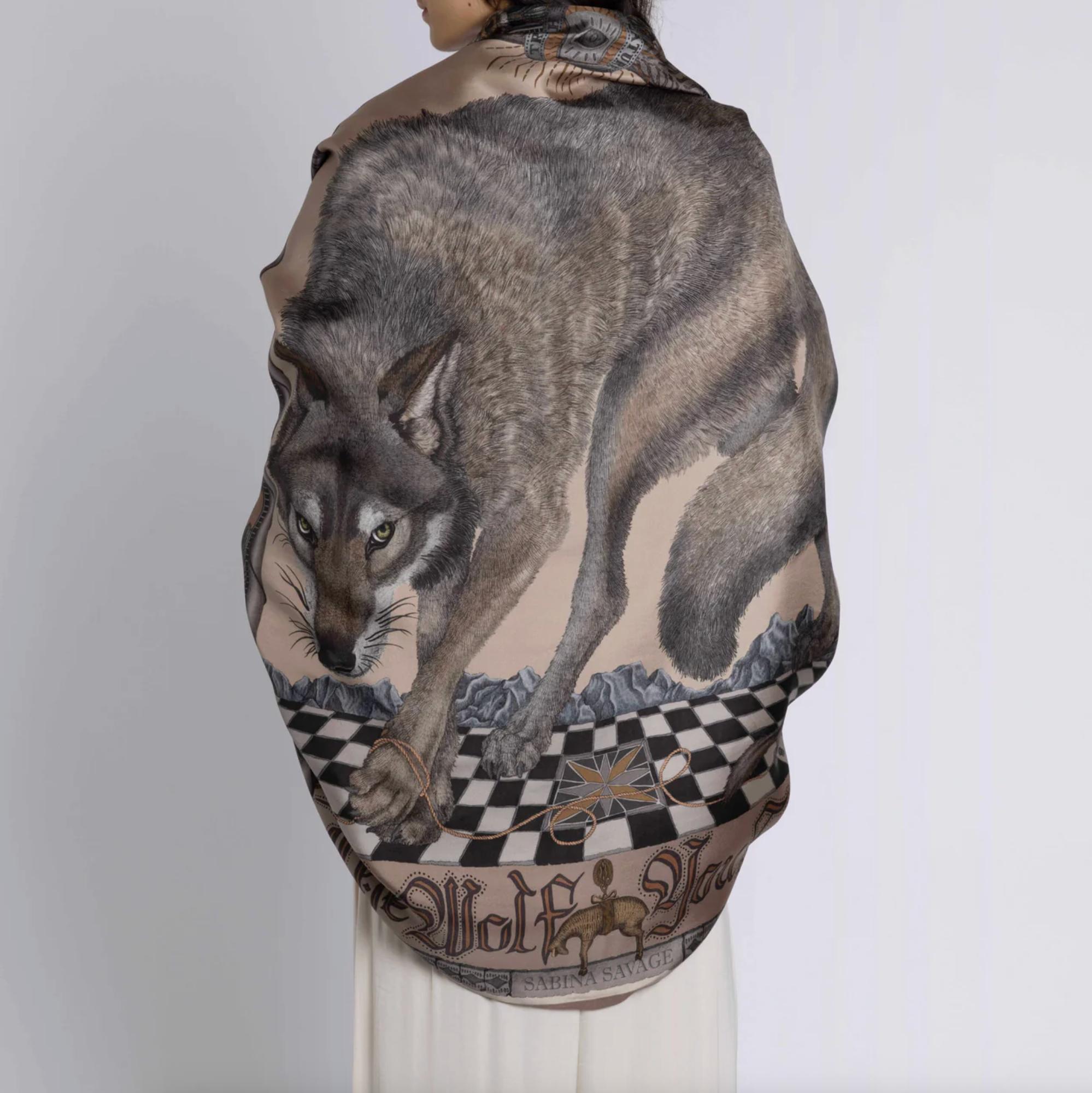 Cashmere Stole-The Wolf You Feed-Desert/Dawn