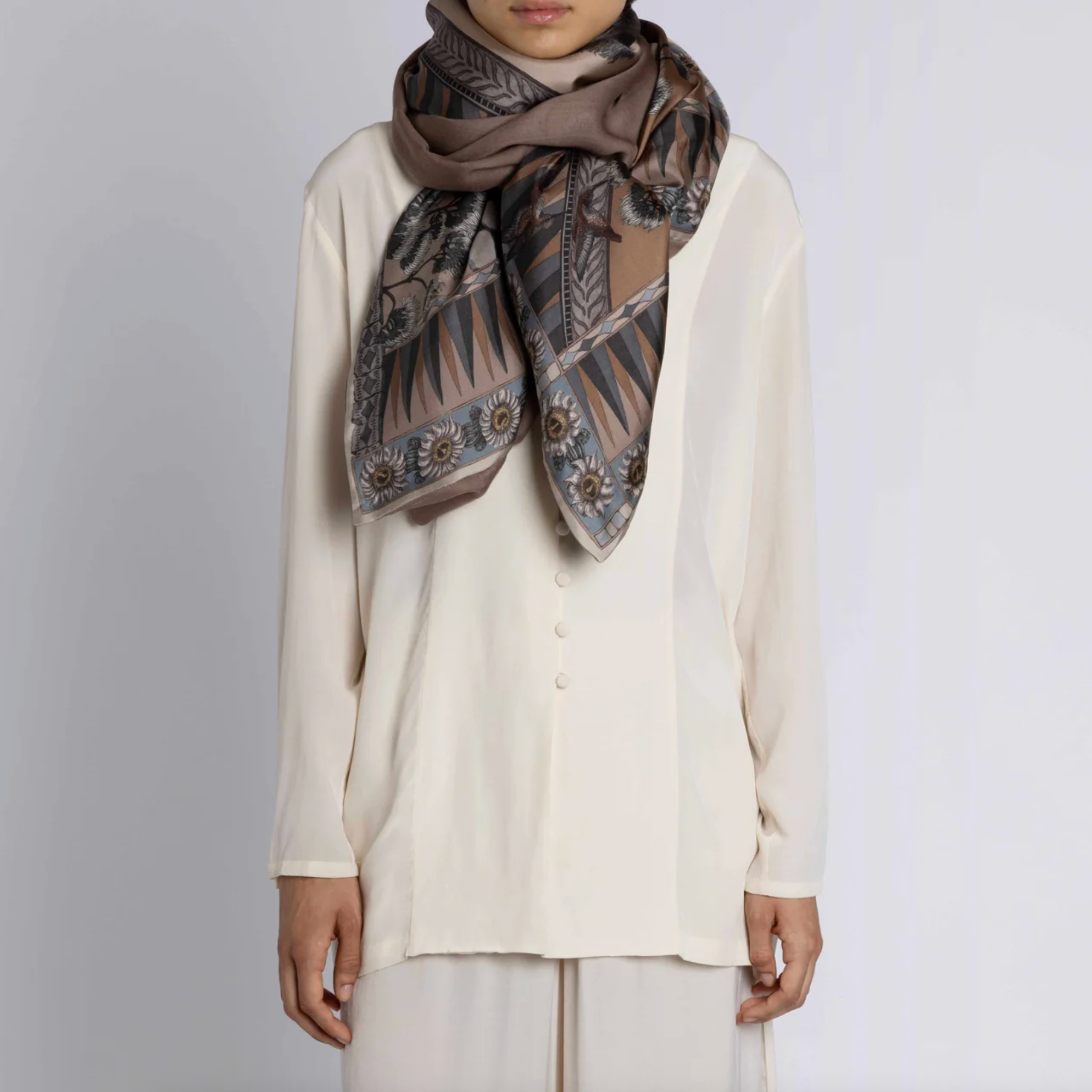 Cashmere Stole-The Wolf You Feed-Desert/Dawn