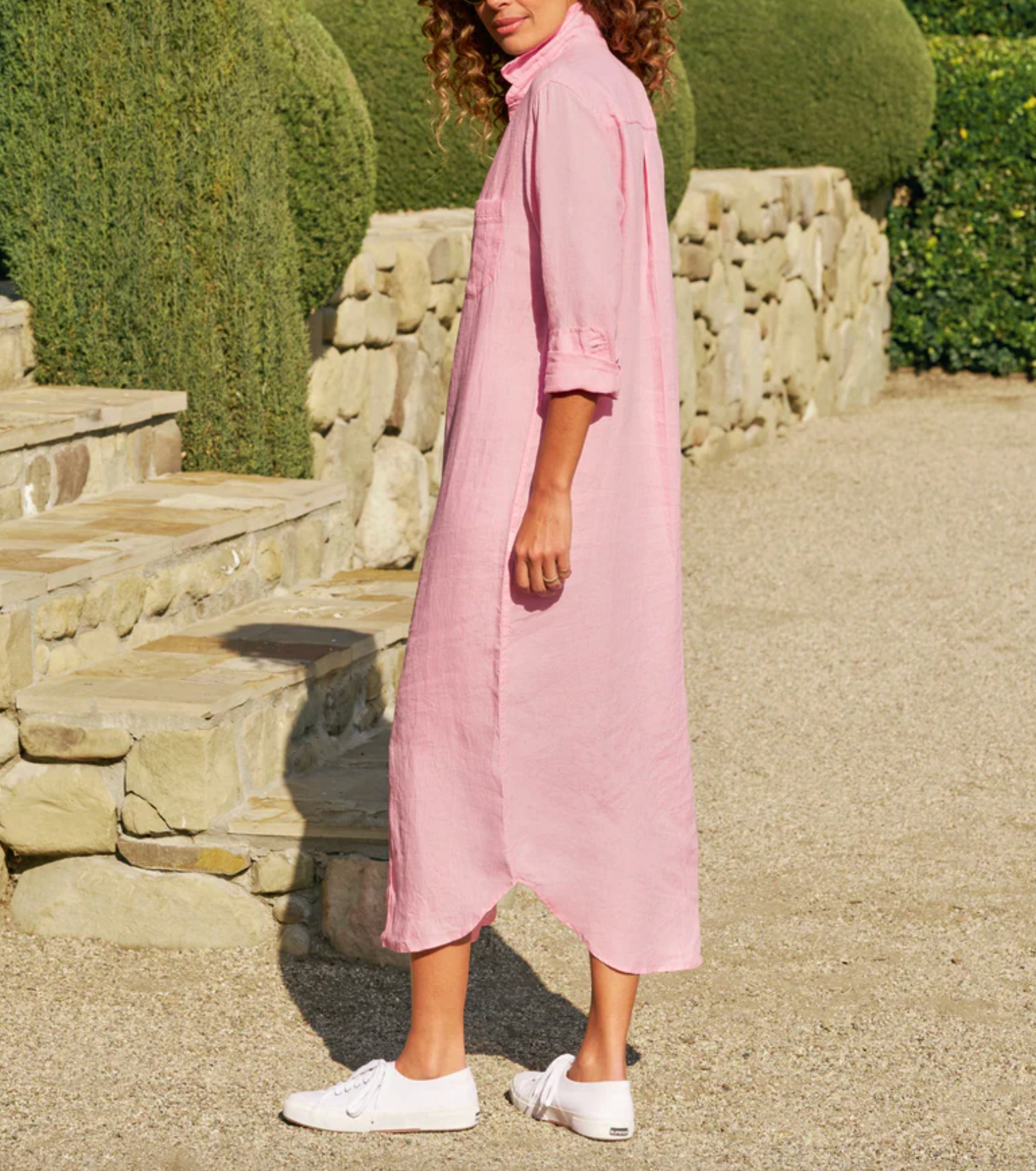 Rory Woven Dress-Bubblegum Pink