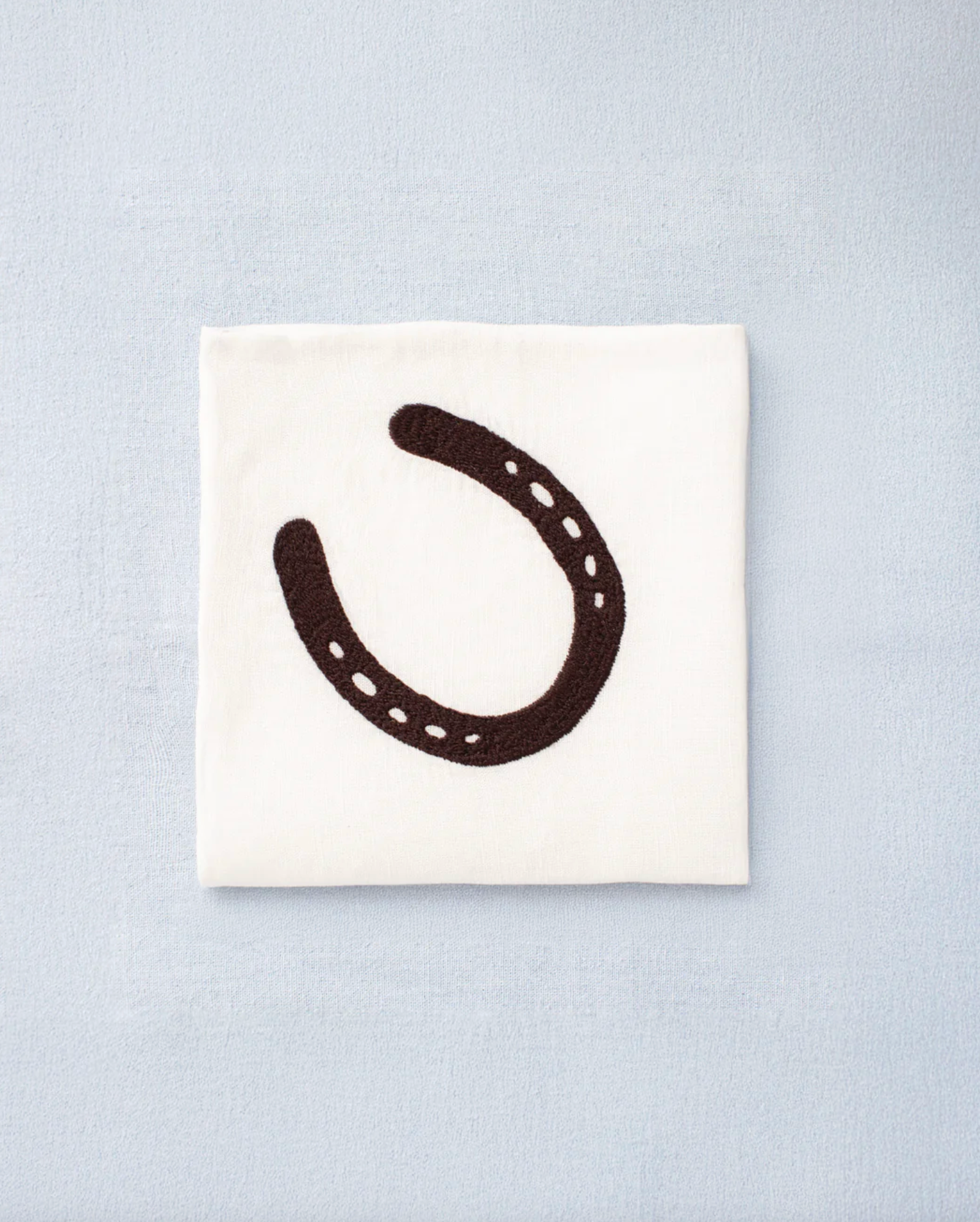 Cai Horseshoe Handkerchief - White Horseshoe