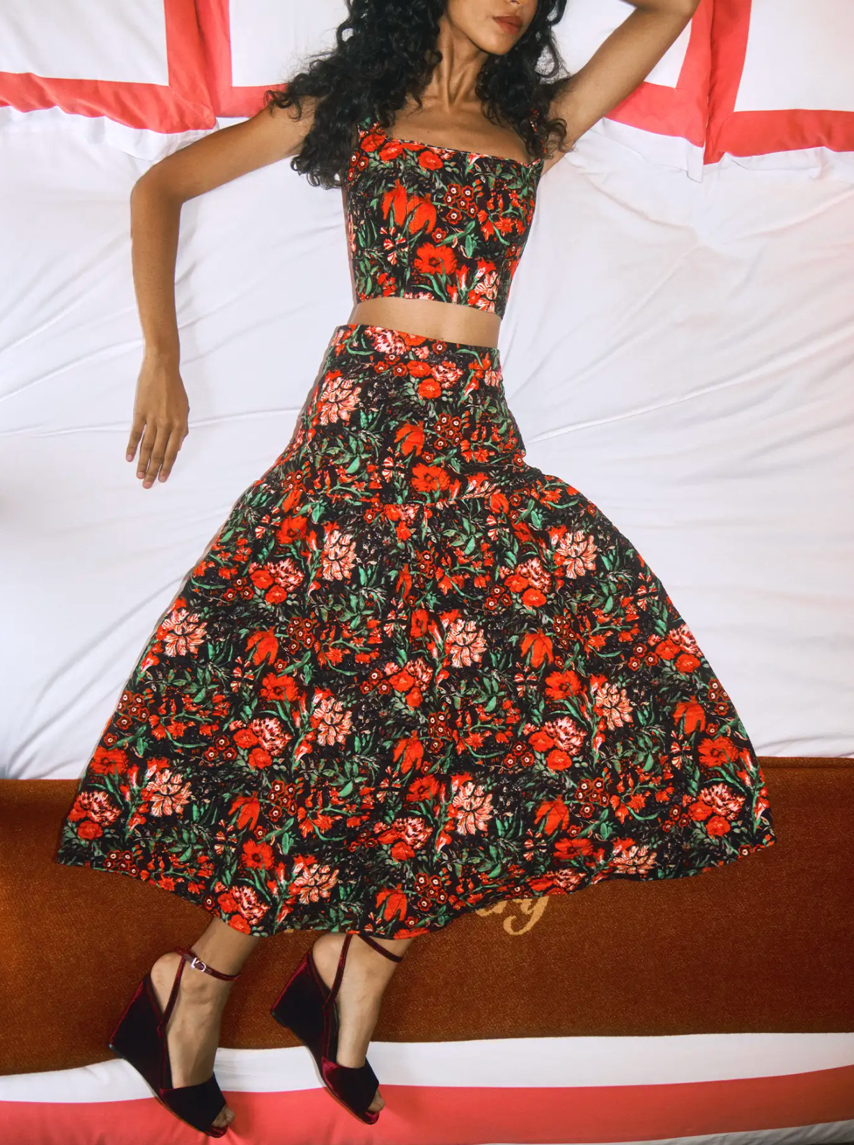 Remy Skirt - Holiday Floral