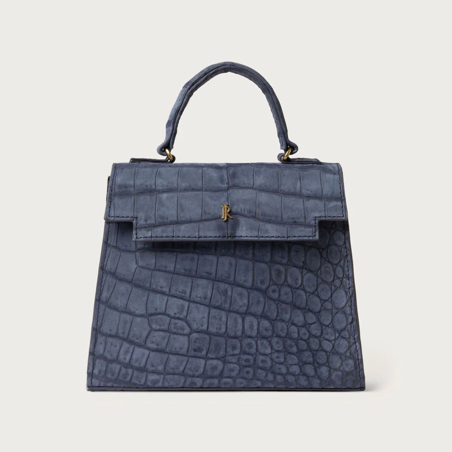 Eleanor Nile Crocodile Dark Denim Nubuck