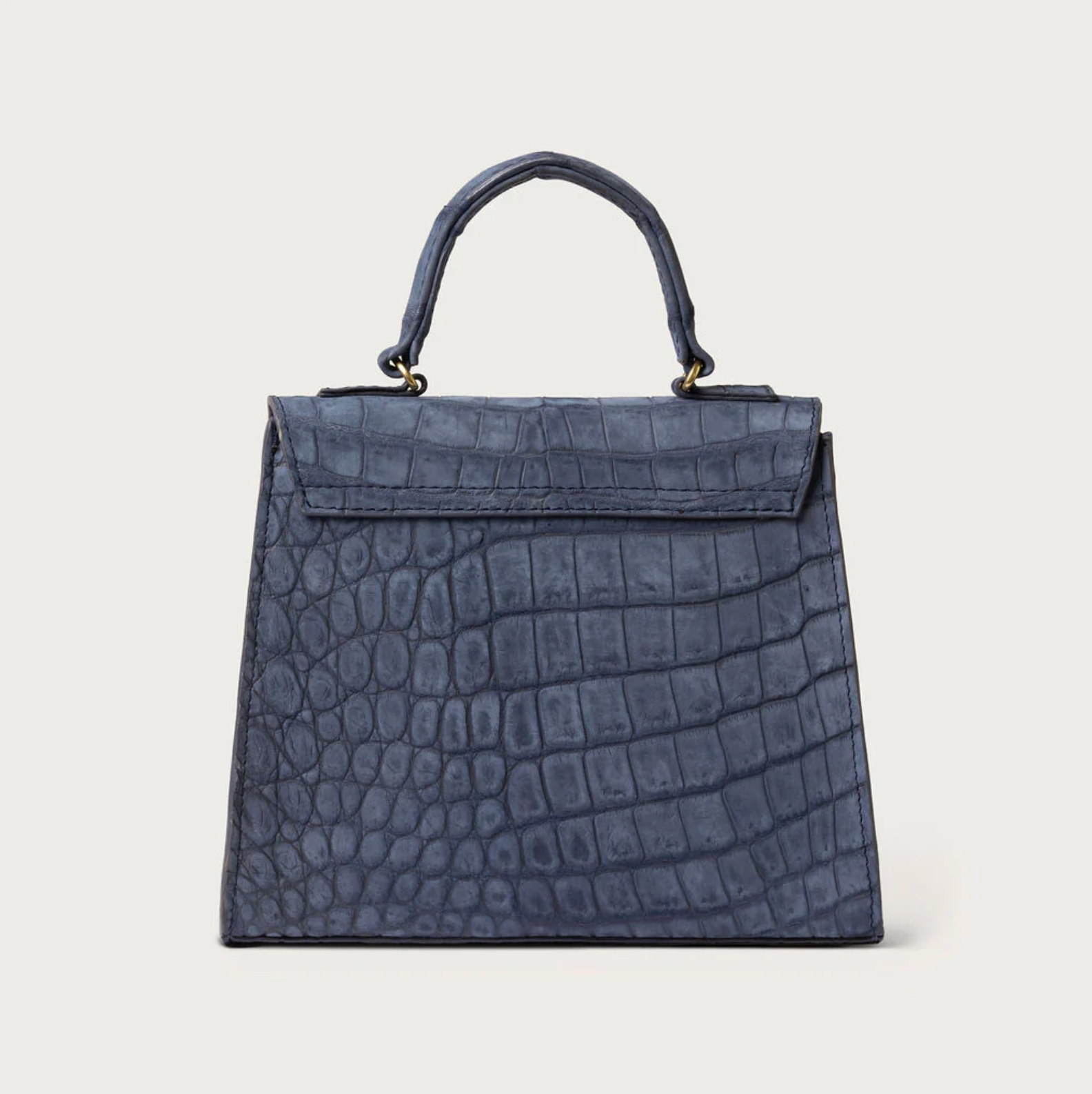 Eleanor Nile Crocodile Dark Denim Nubuck