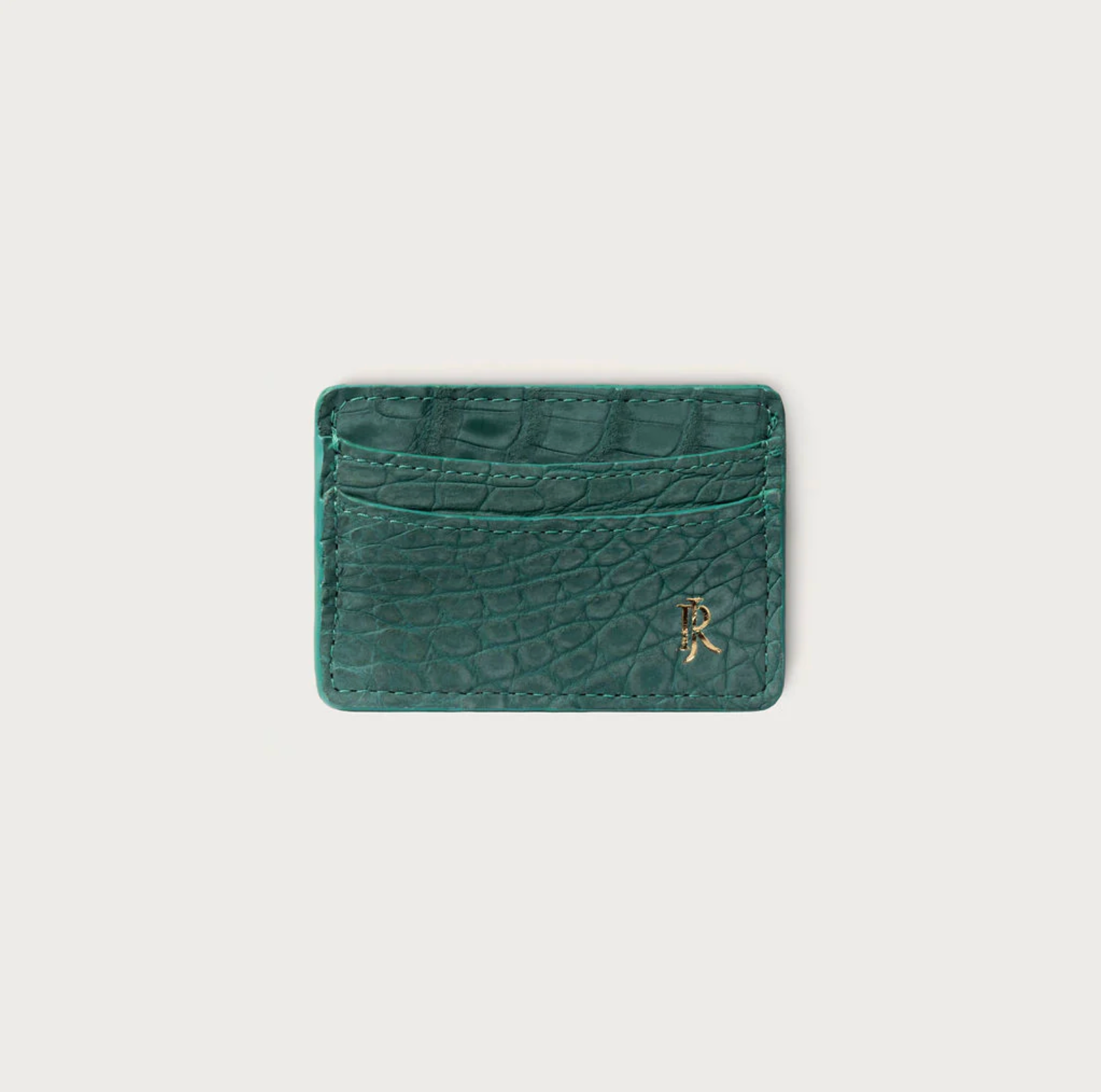 Lillian Wallet Nile Crocodile Turquoise Nubuck