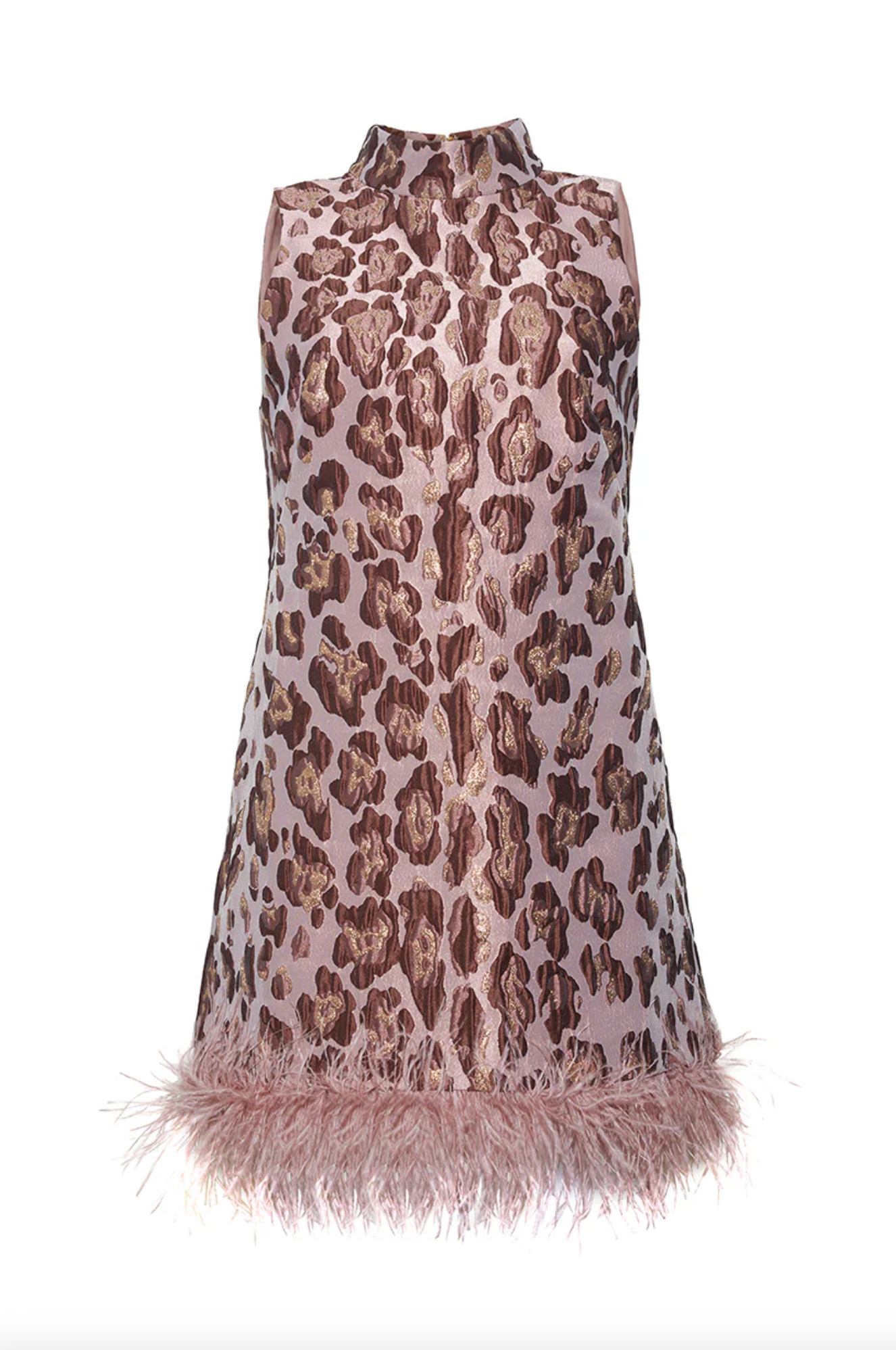 Tay Dress - Painted Animal Blush Metallic Jacquard