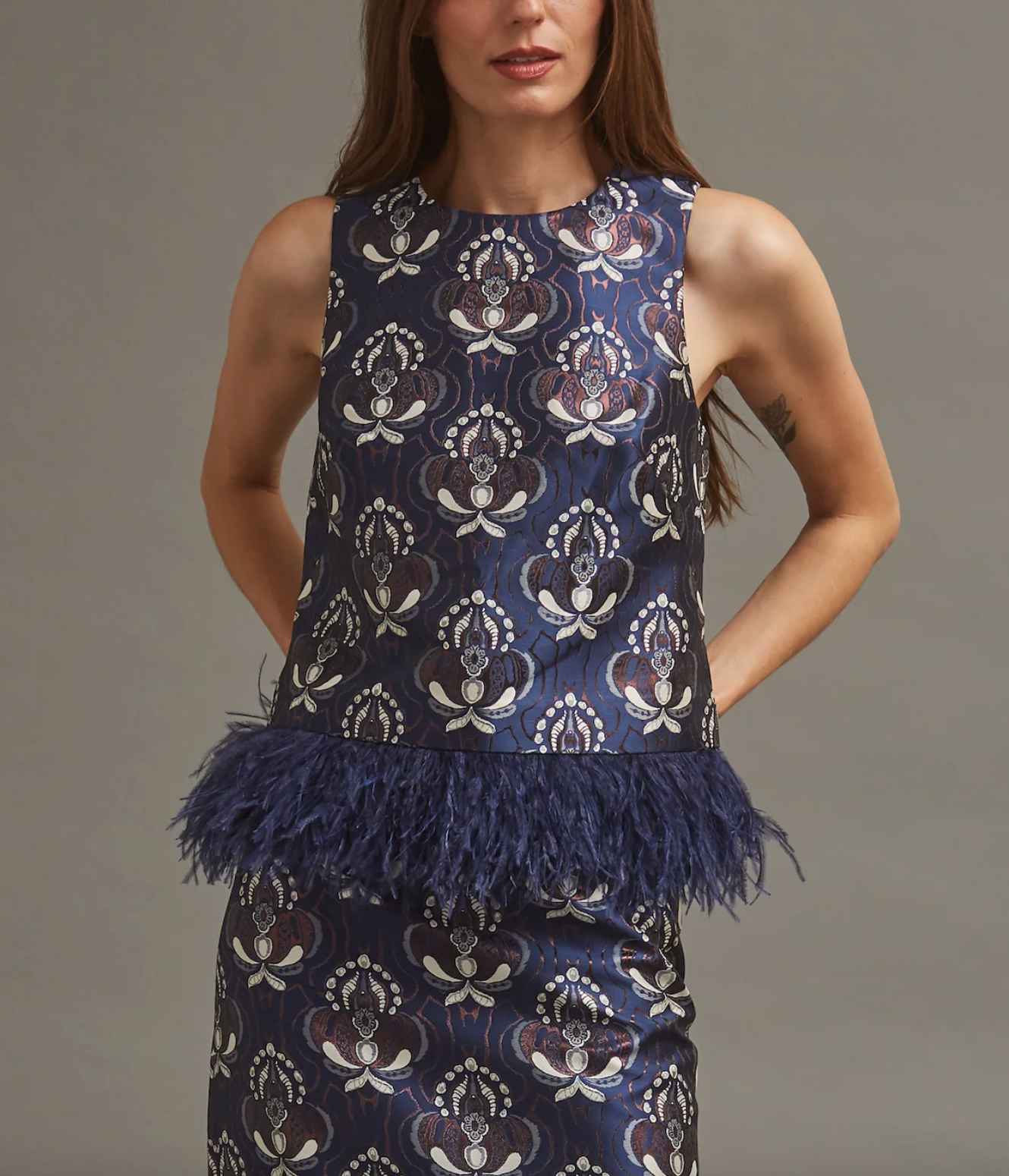 Belmond Top - Vintage Deco Navy