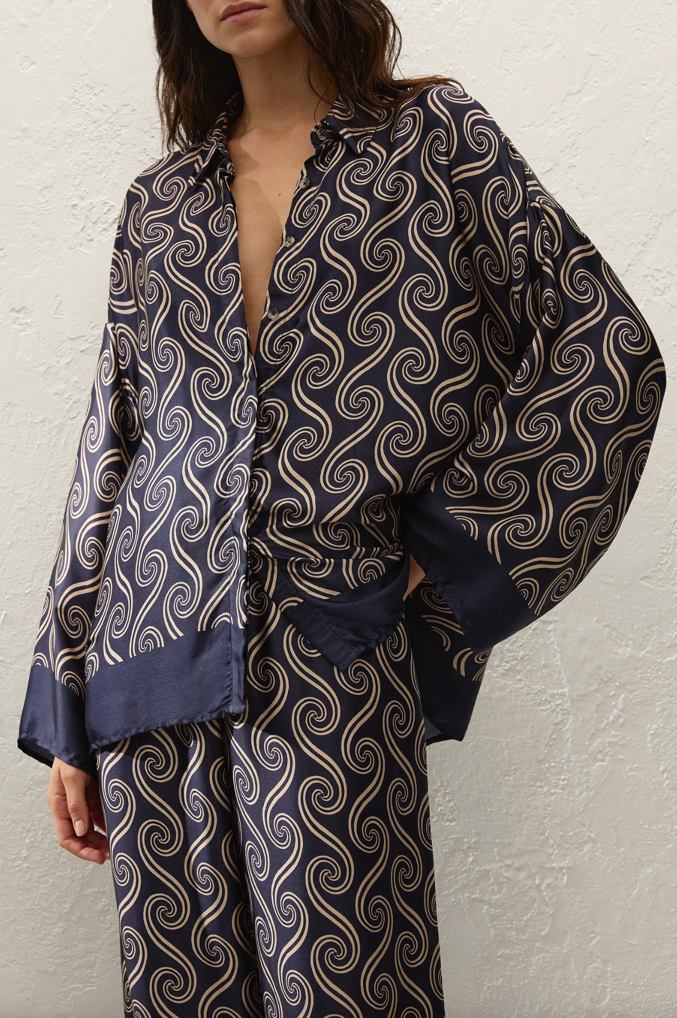 Cora Shirt - Juanita Swirl - Indigo