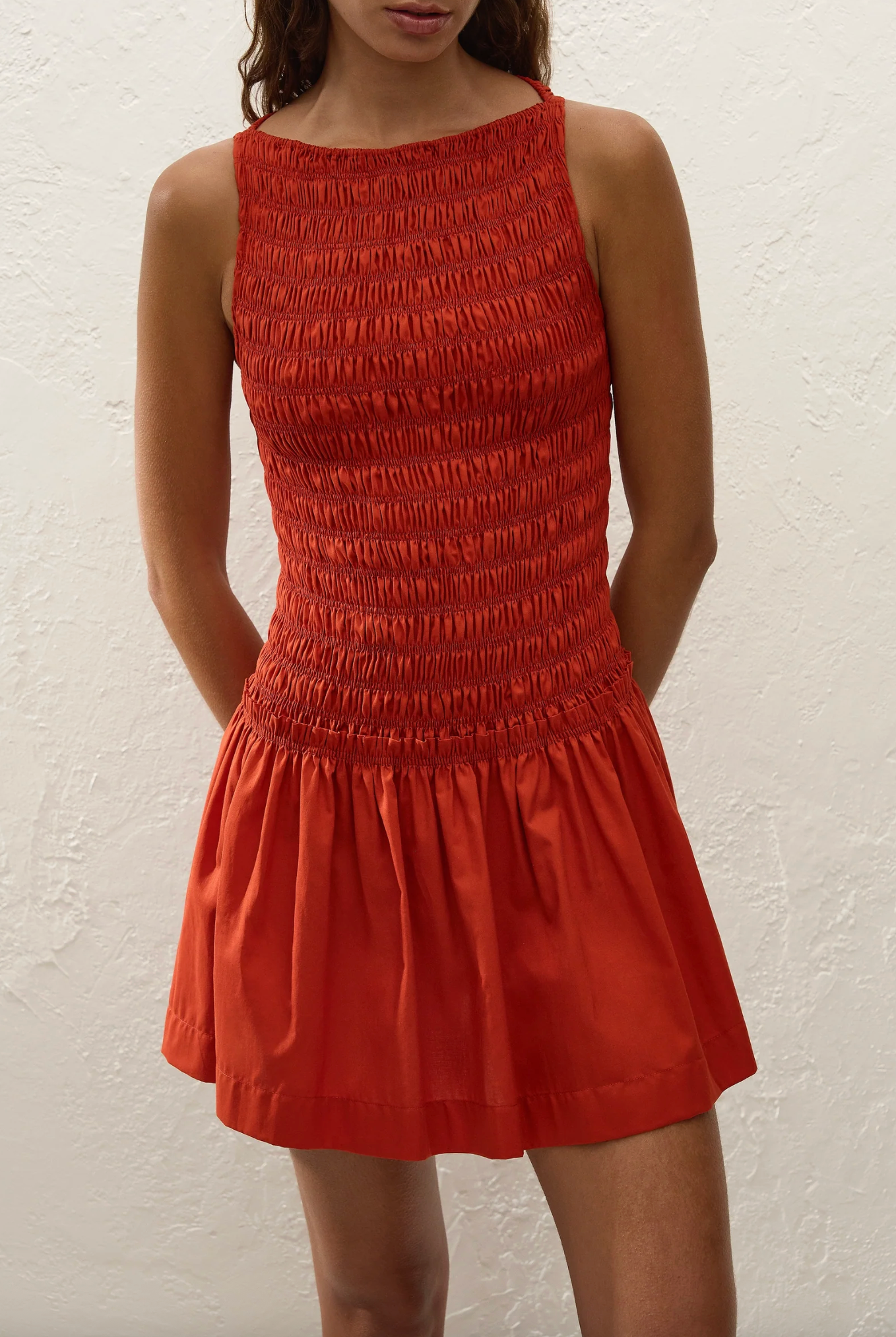 Maria Mini Dress - Dusty Tomato