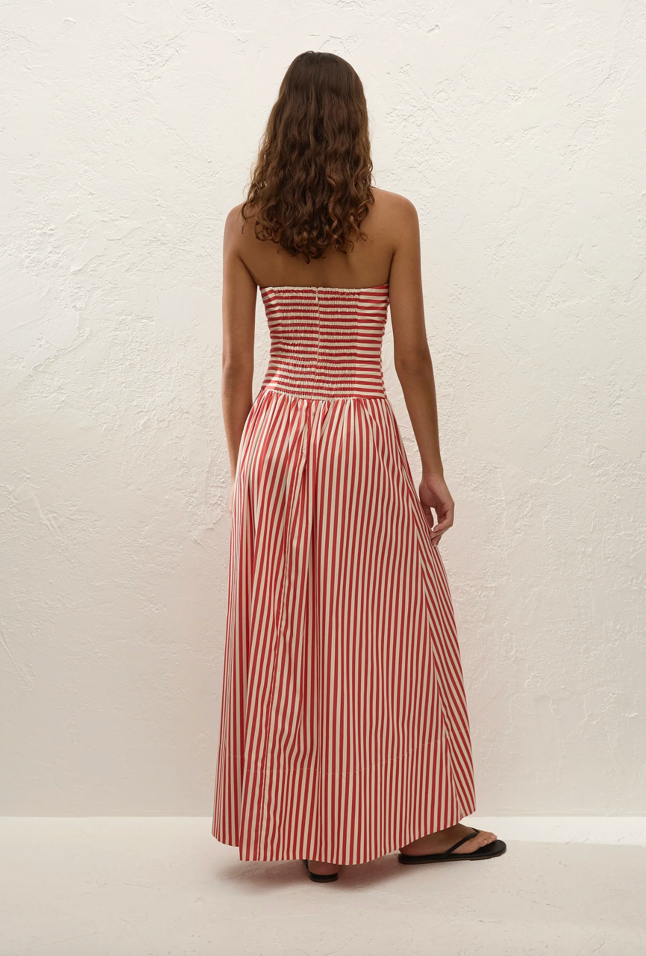 Vera Maxi Dress - Orozco Stripe - Dusty Tomato