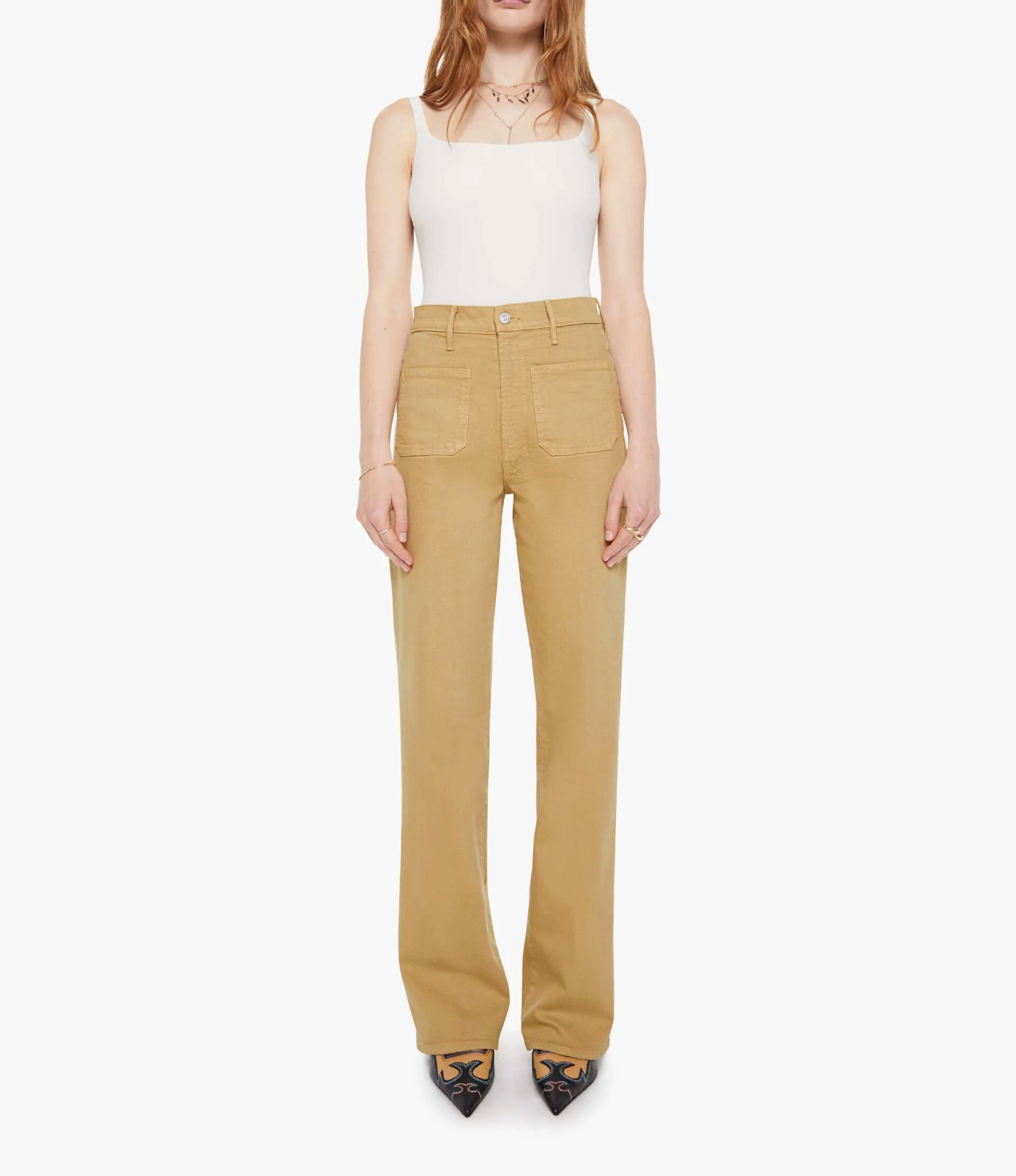 High Waisted Patch Pocket Bookie Sneak - Devil May Care Latte