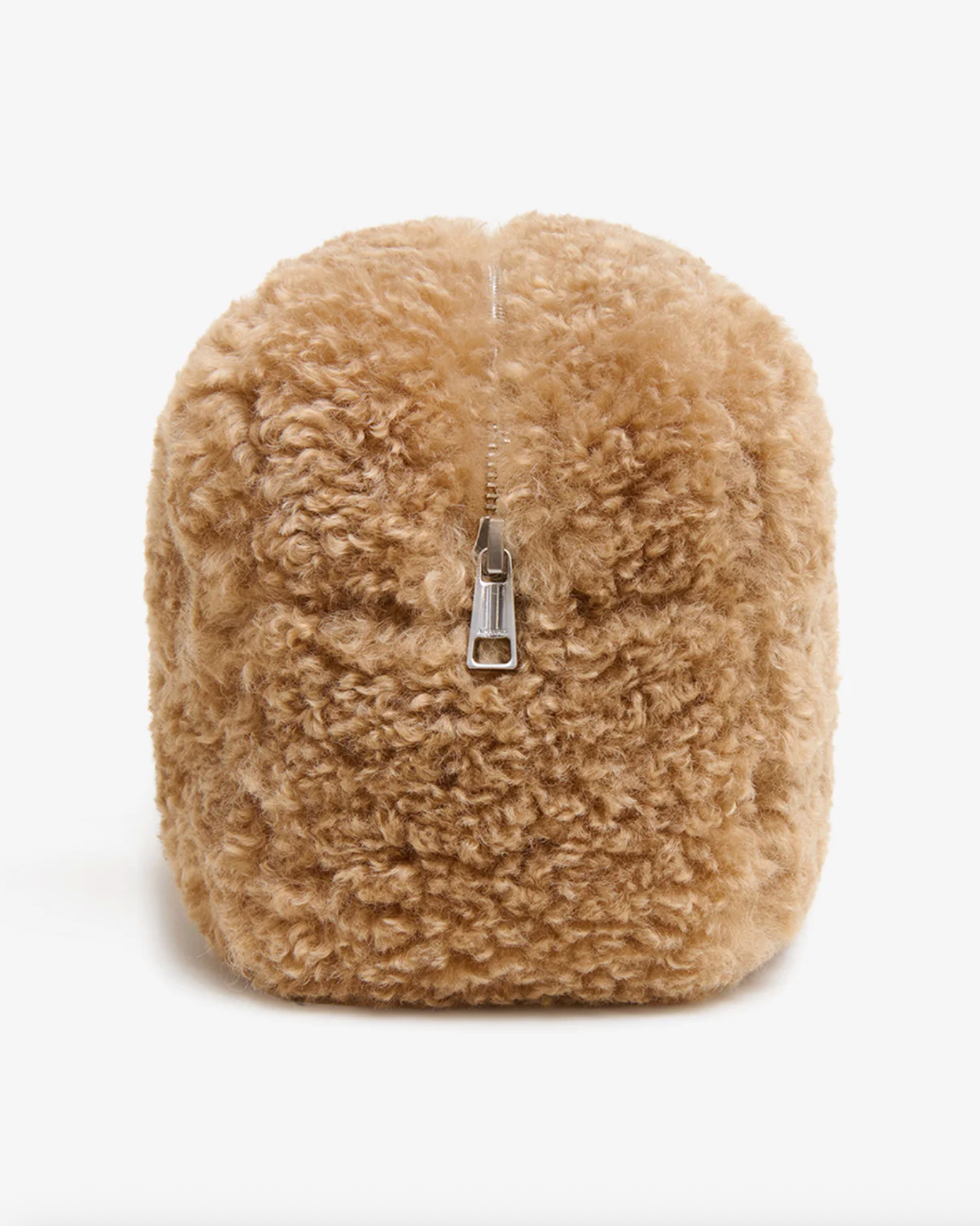 Jumbo Noor Shearling Pochette - Camel