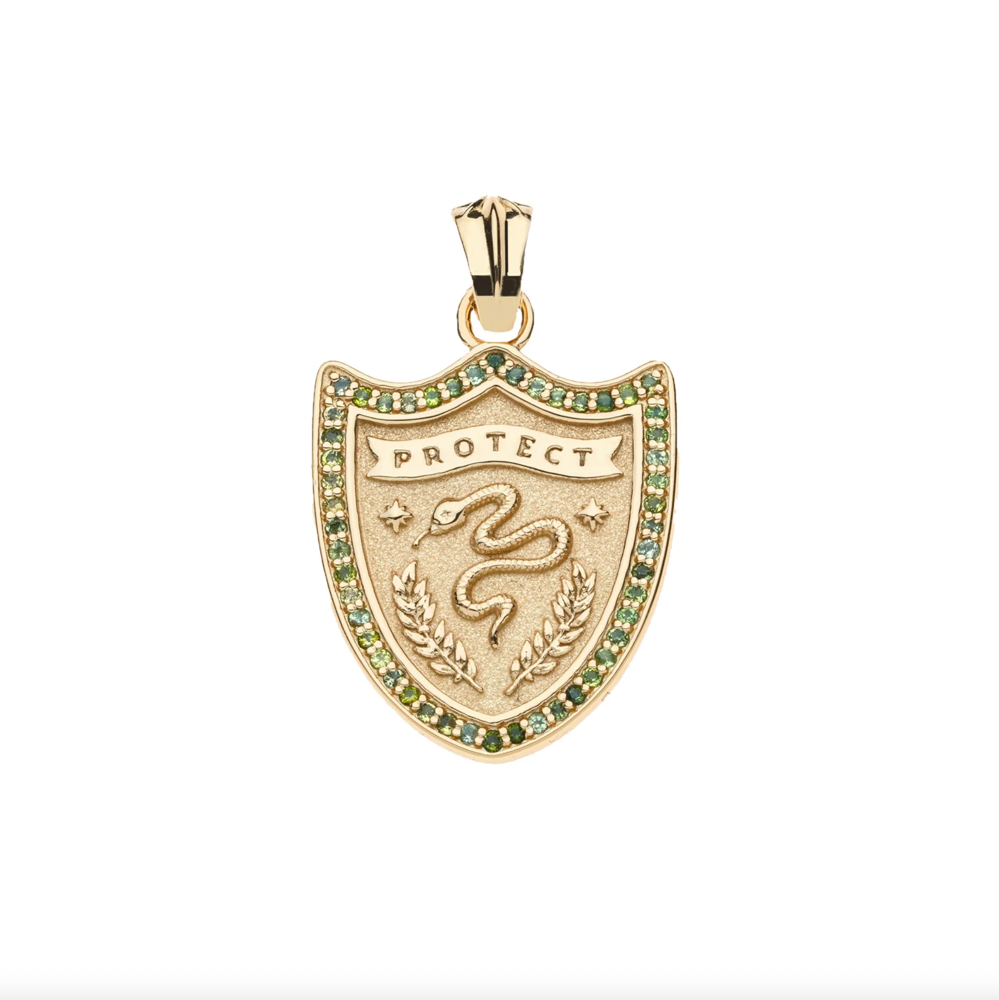 PROTECT Shield Pendant on 16-18" Classic Rolo Chain