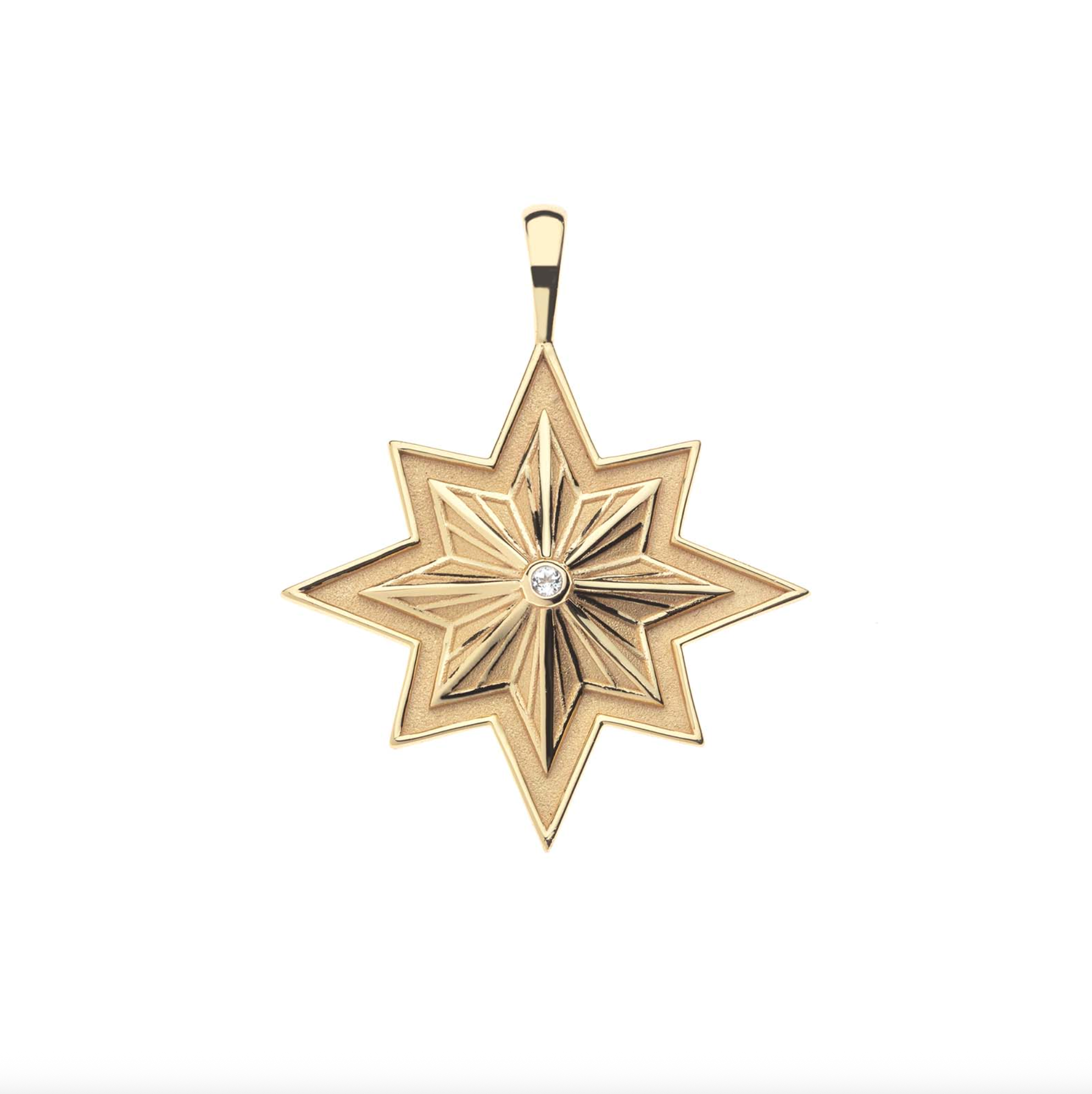 LUCKY Wish On A Star Pendant on 16-18" Classic Rolo Chain