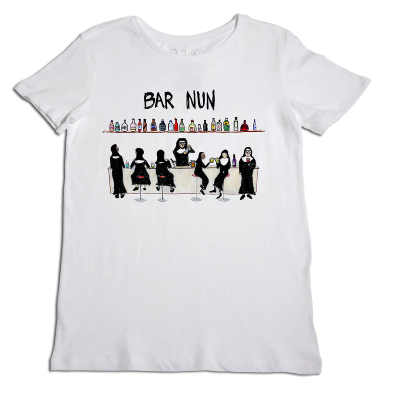 Bar Nun Womens White T-Shirt - White
