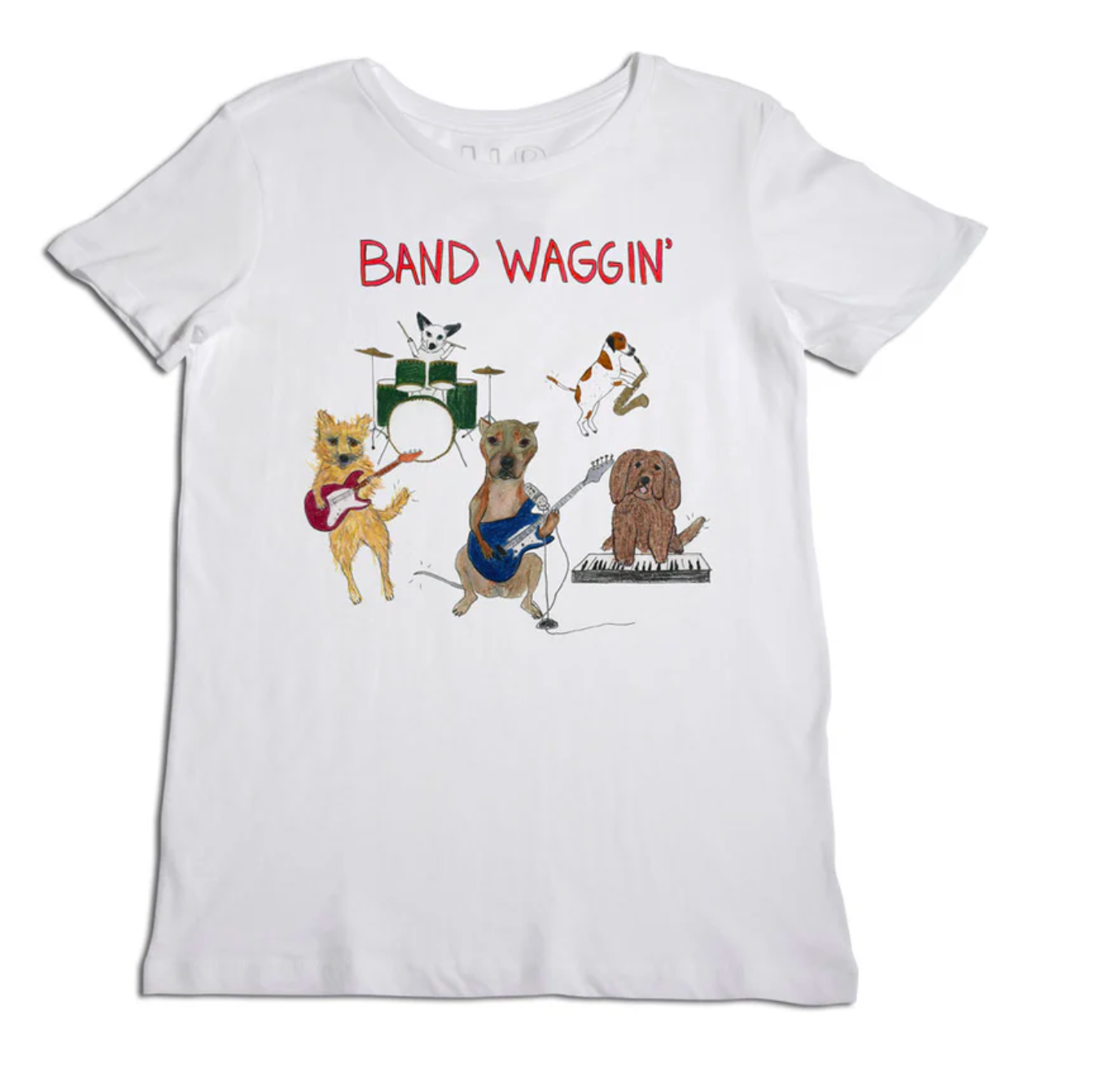 Band Waggin' Womens T-Shirt - White