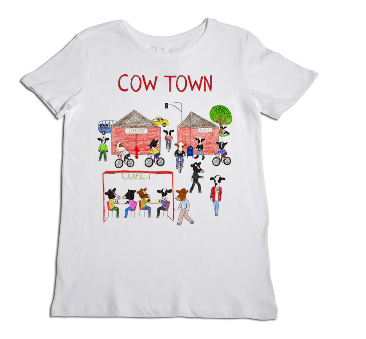 Cow Town Womens T-Shirt - White