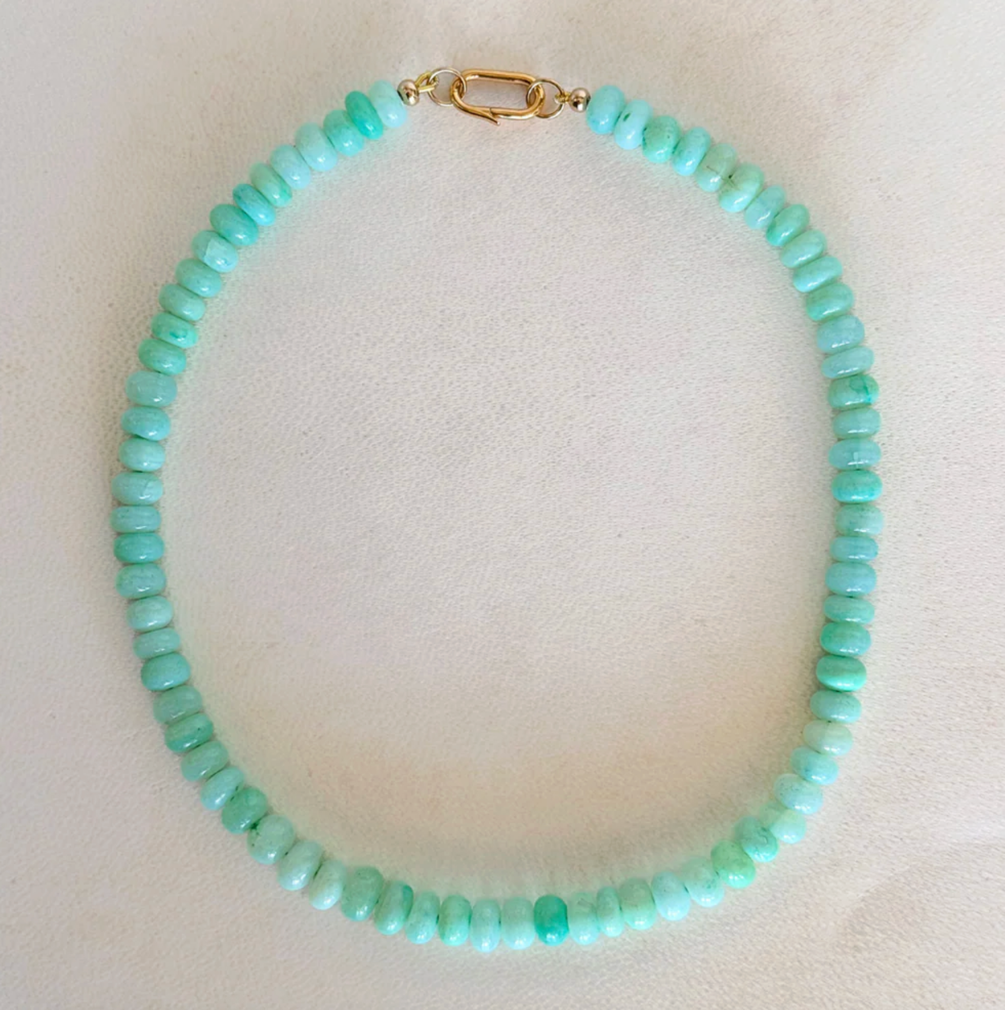 Light Green Opal Gemstone Necklace