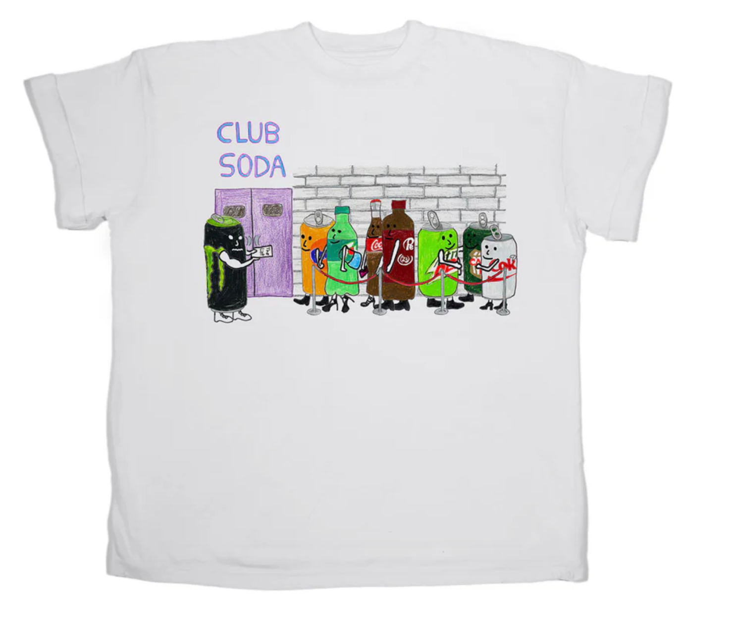 Club Soda Womens Boyfriend Tee - White