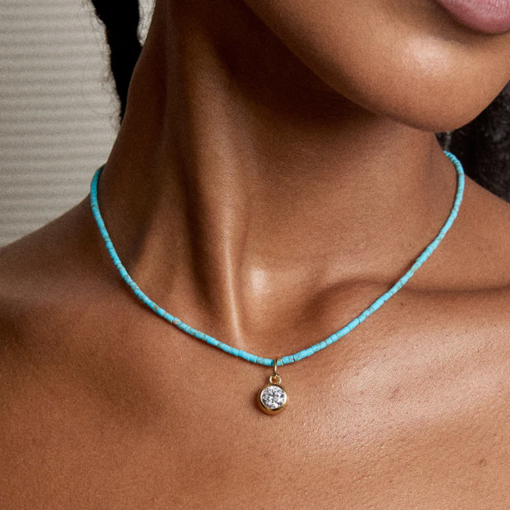 Teeny Turquoise Gemstone Necklace