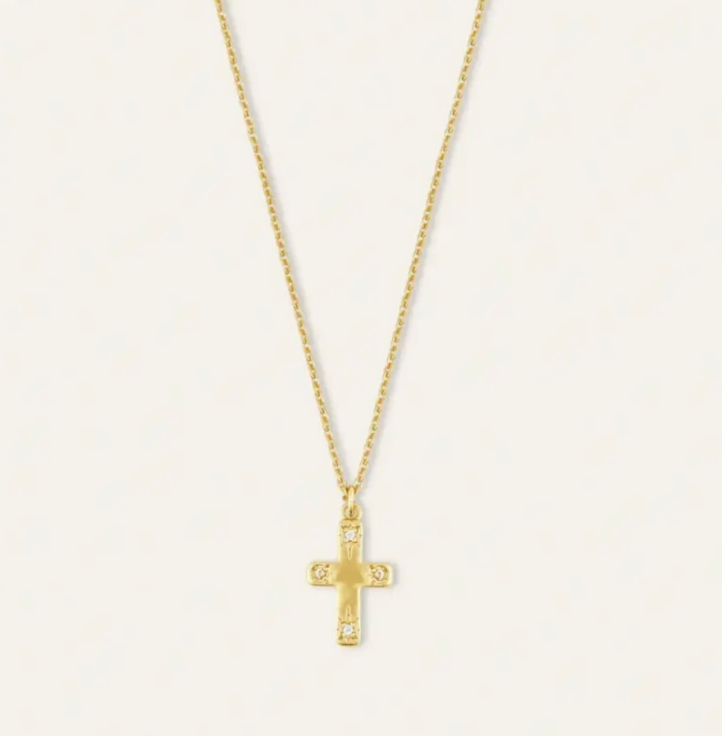 Dainty Necklace-Cosmos Cross Charm
