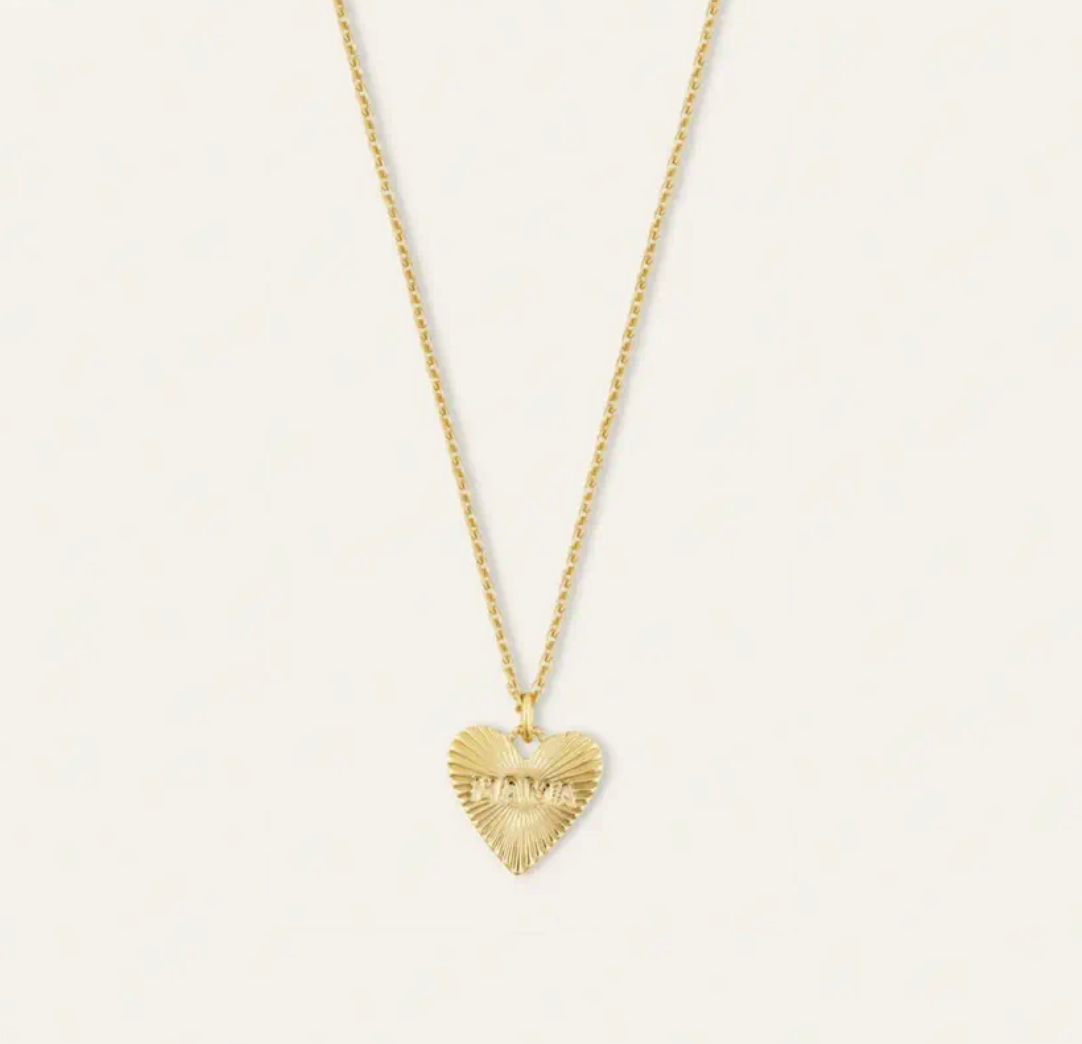 Dainty Necklace-Small Heart Mama Charm