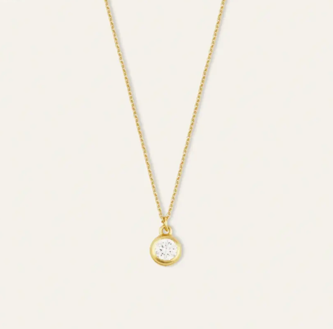 Dainty Necklace-Bezel Charm