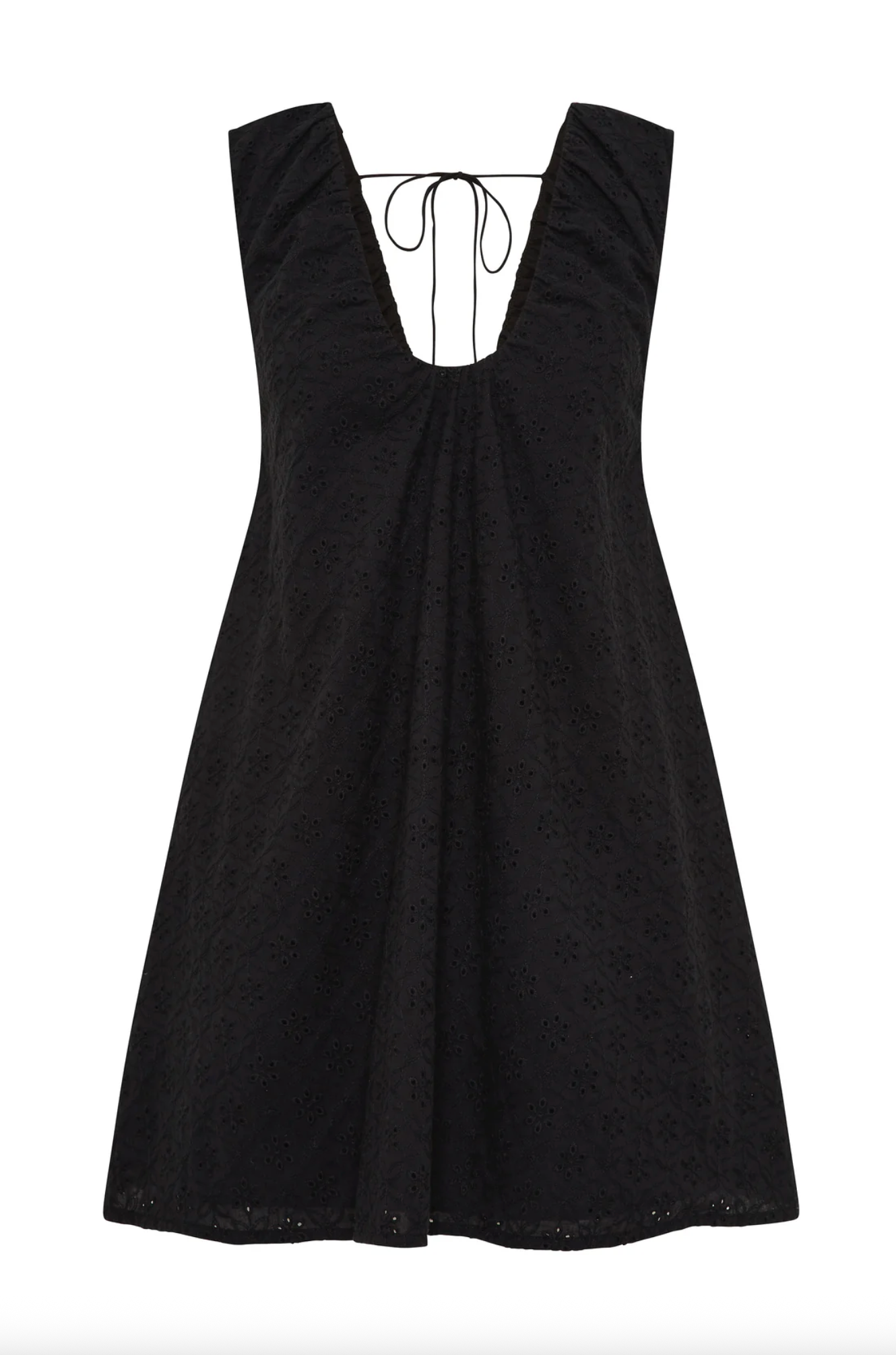Juana Mini Dress - Valentina Broderie Black